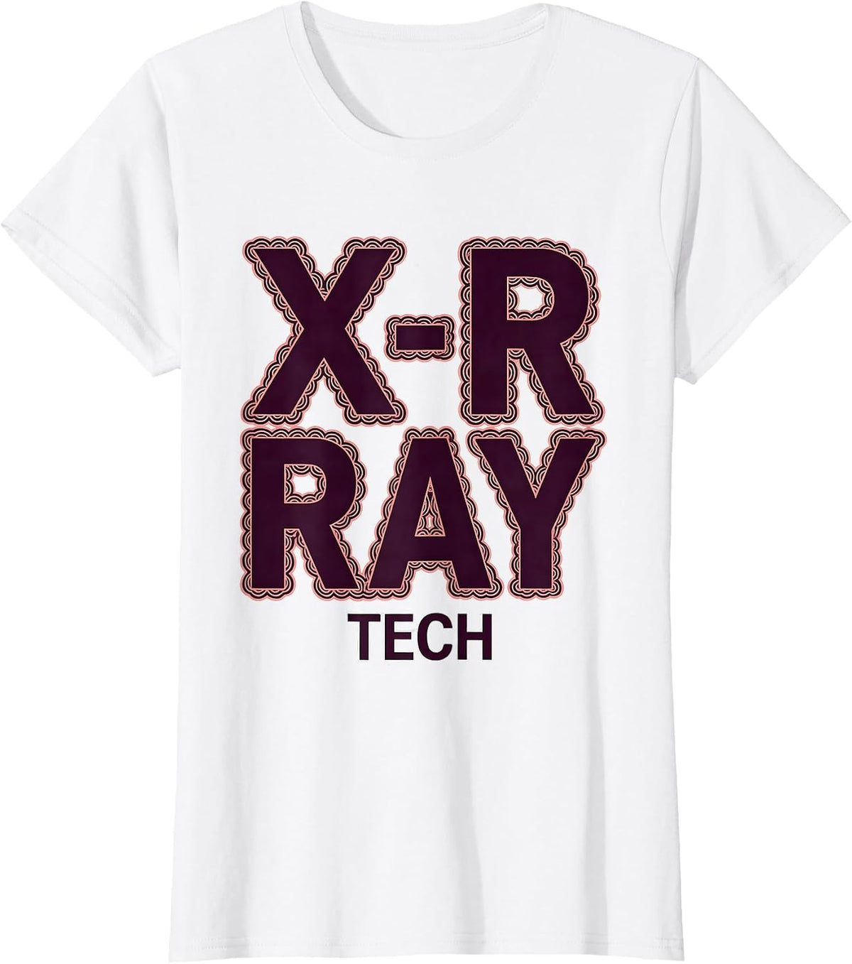 Women's X-RAY TECH Cute Radiology Tech Coquette Playful Pride T-Shirt - White