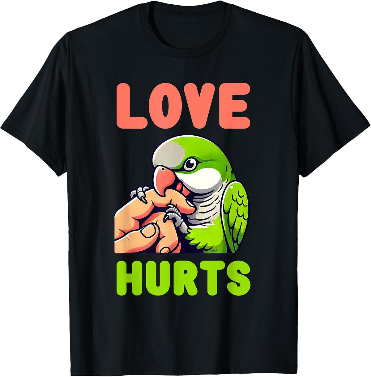 Monk Parrots Funny Bird Lover Design Men Women Quaker Parrot T-Shirt - Black