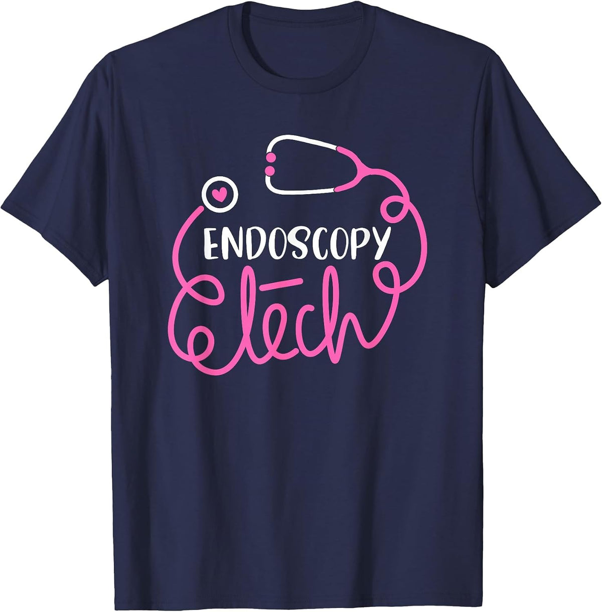 Endoscopy Tech - Endoscopy Technicians GI Technologists Crew T-Shirt - Navy Blue