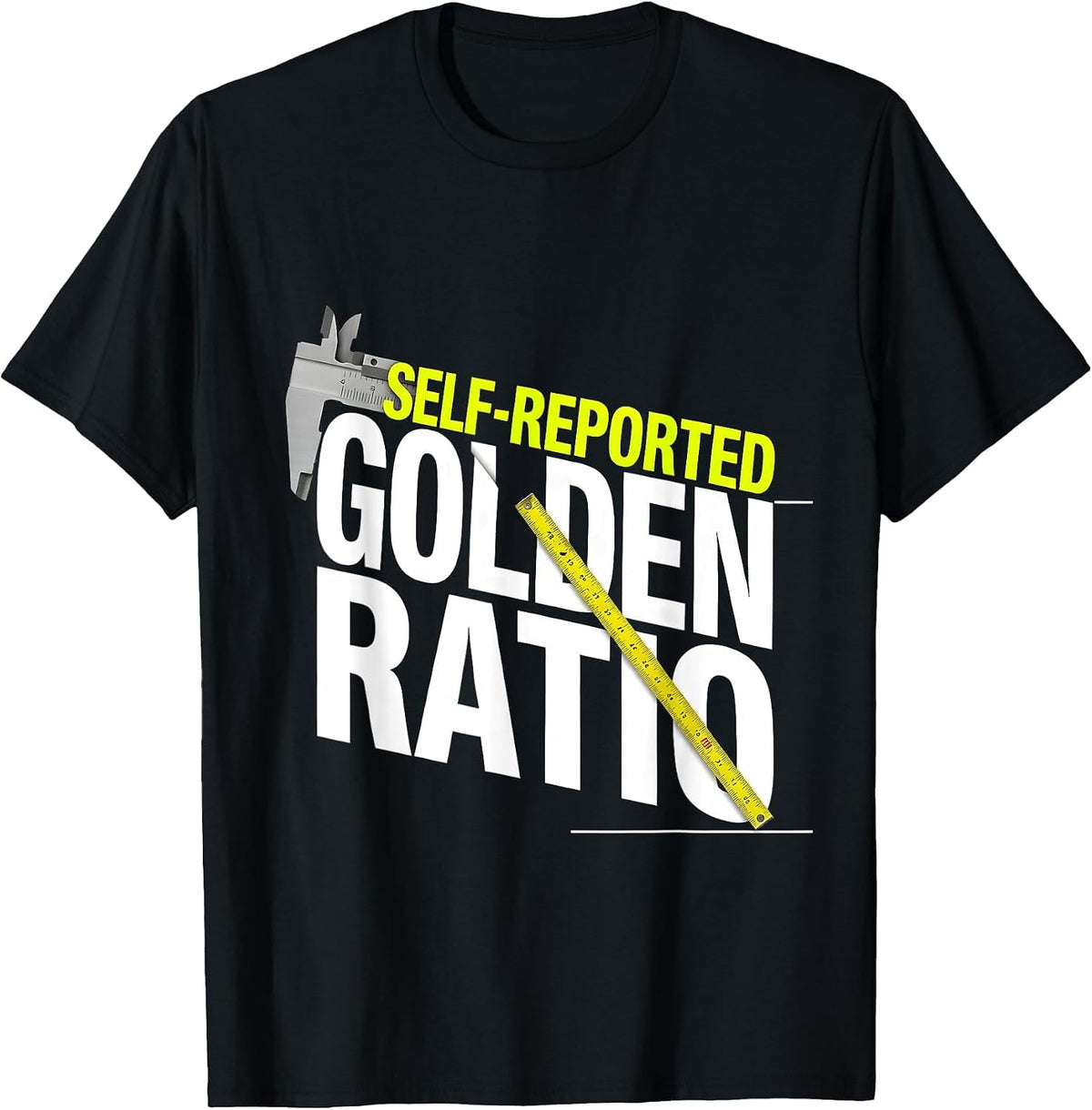 Men's Golden Ratio, Self-Reported Math Geometry Enthusiast T-Shirt - Black
