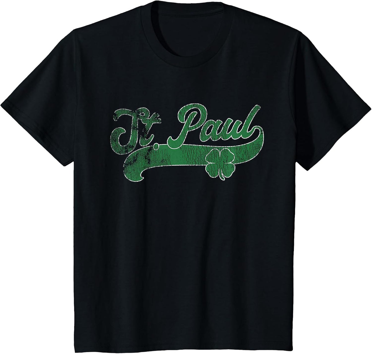 St. Paul Shamrock St. Patrick's Day Saint Paddy's Irish T-Shirt - Black