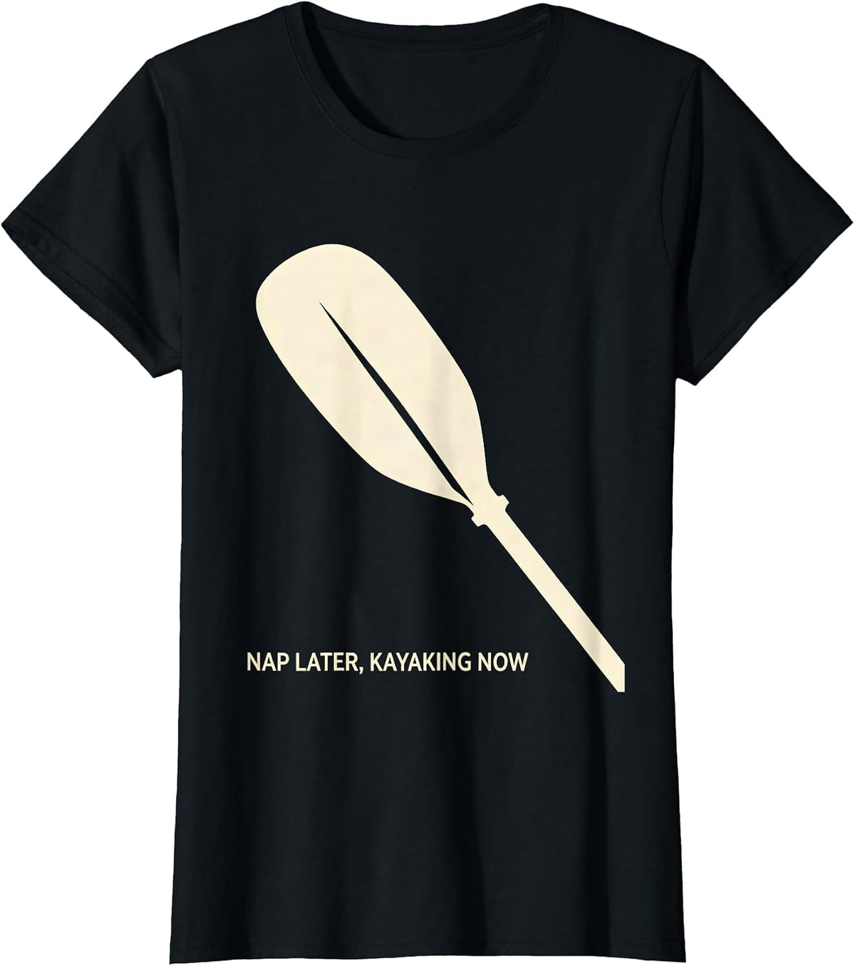 Women's Nap Later, Kayaking Now Funny Grandpa Kayak Hobby Gift T-Shirt - Black