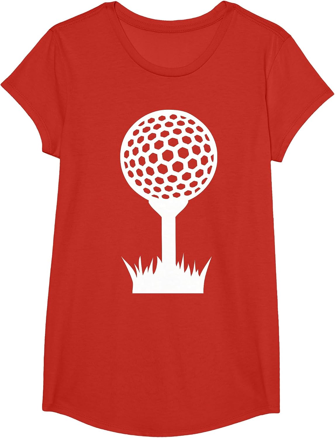 Golf tee with Ball T-Shirt - Girls Red