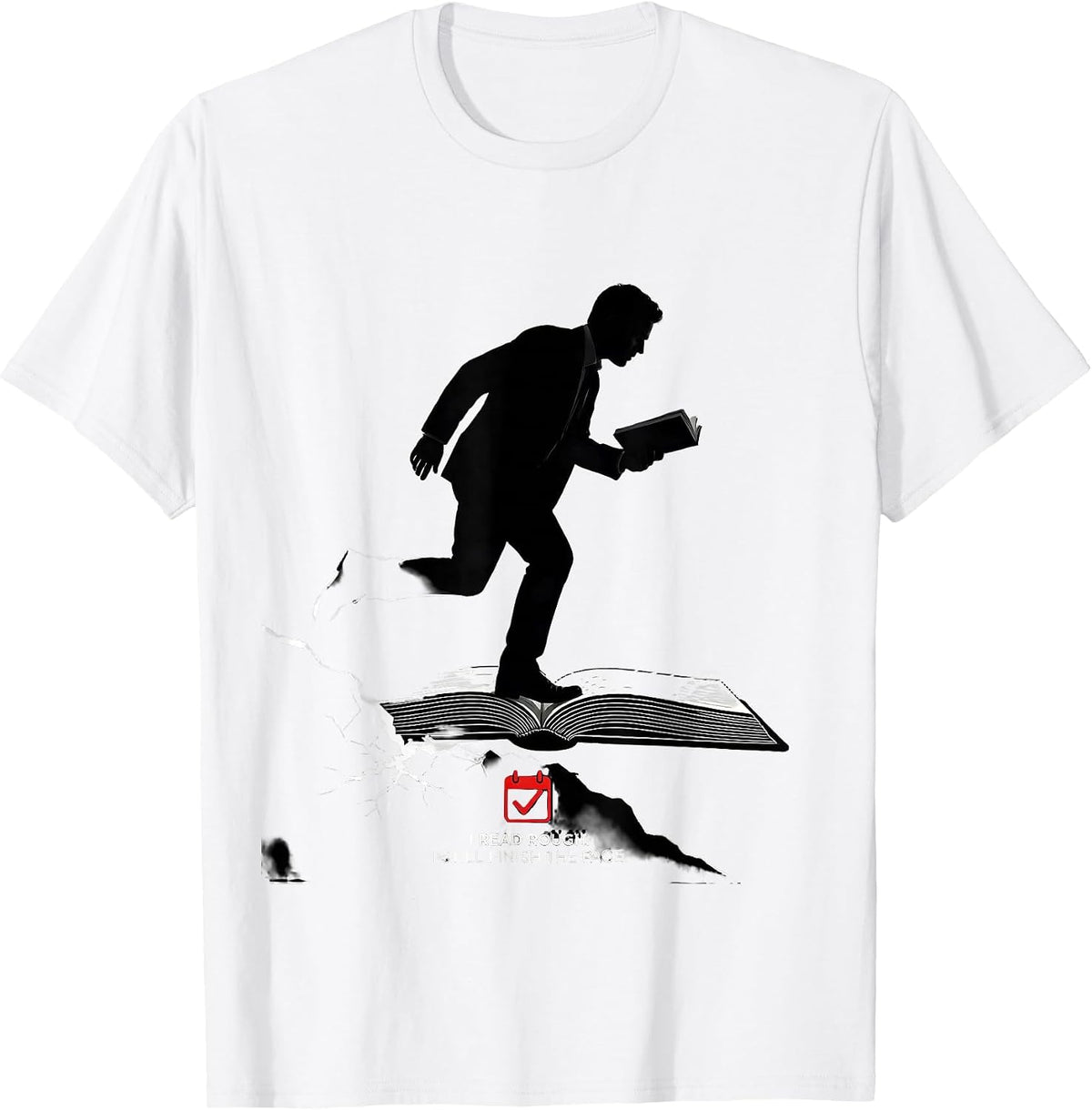 Men's I Read Rough I Still Finish The Page Dyslexia Awareness T-Shirt - White