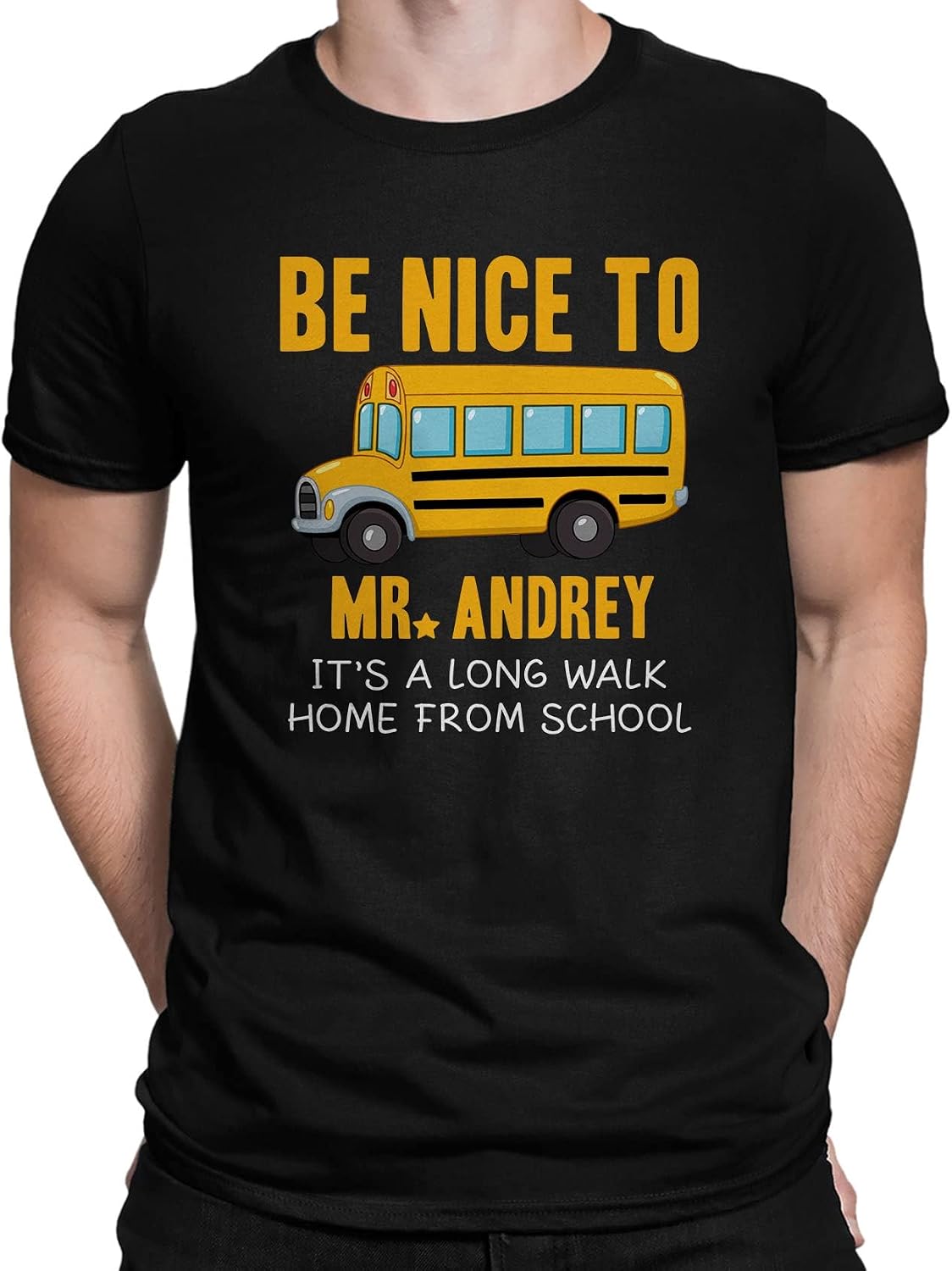 Custom Bus Driver Shirt, Personalized Bus Driver T-Shirt, School Bus Driver Gift Tee - Be Nice to Bus Driver Tee