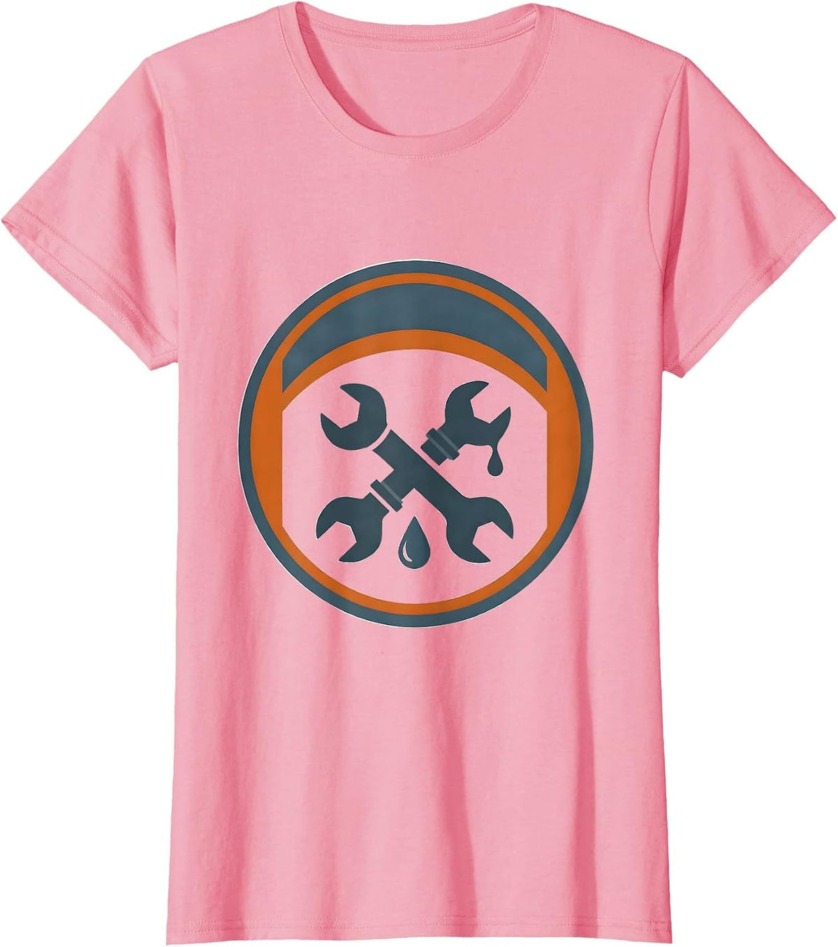 Women's Dad Fixing Leaky Pipe Under Kitchen Sink T-Shirt - Pink