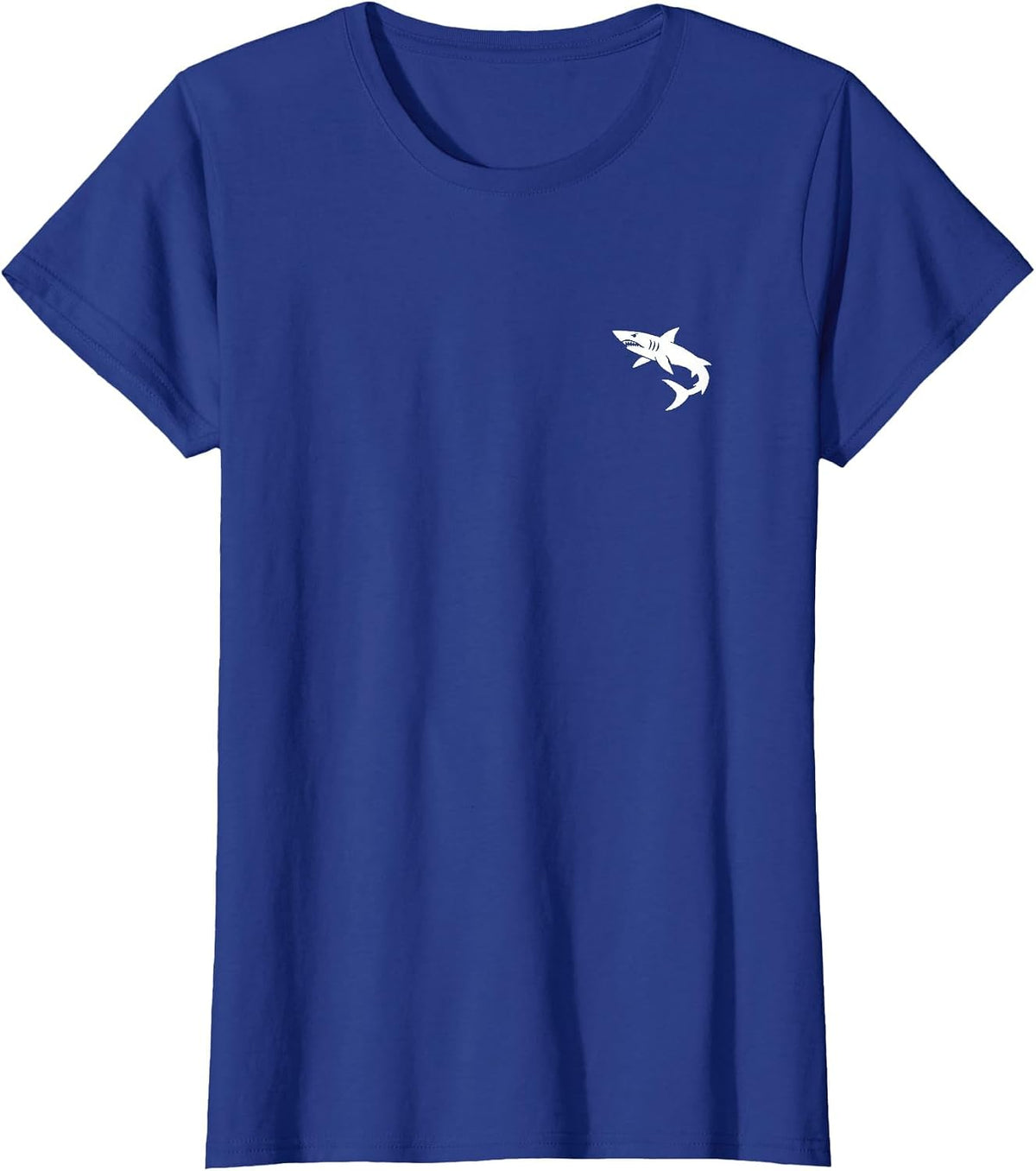 Mako Shark Minimalist Black and White T-Shirt - Royal Blue