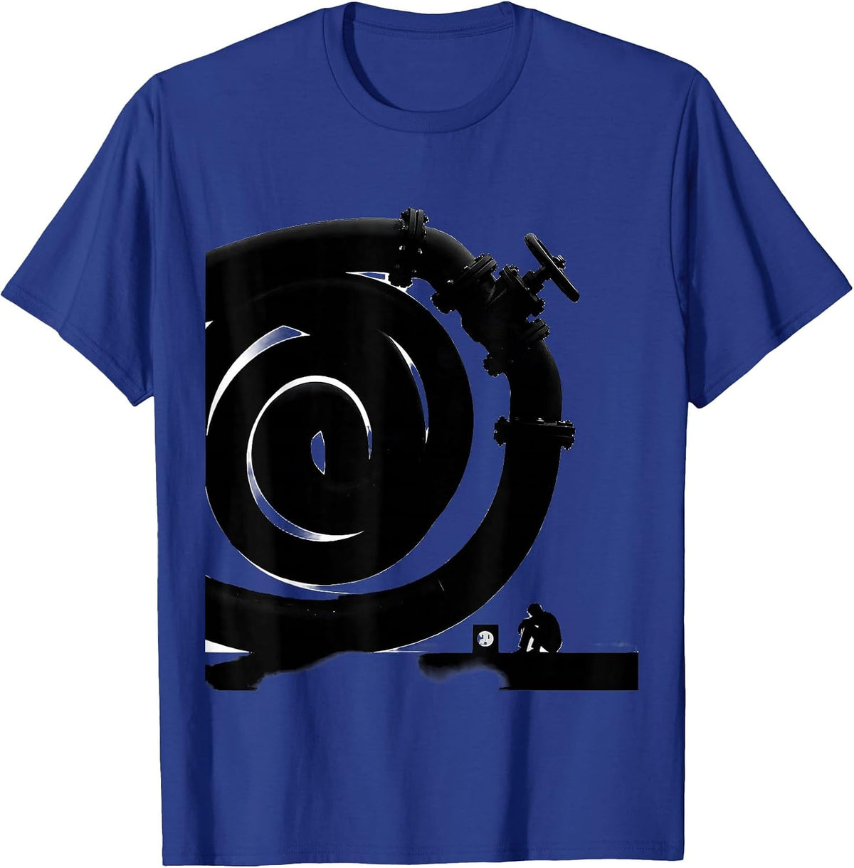 Massive Pipe Run Funny Plumber Occupation Humor T-Shirt - Royal Blue