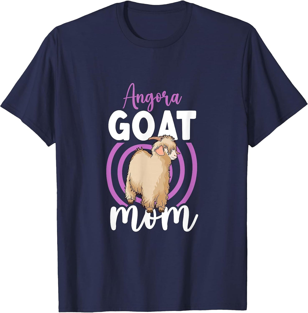 Angora Goat Mom T-Shirt - Navy Blue