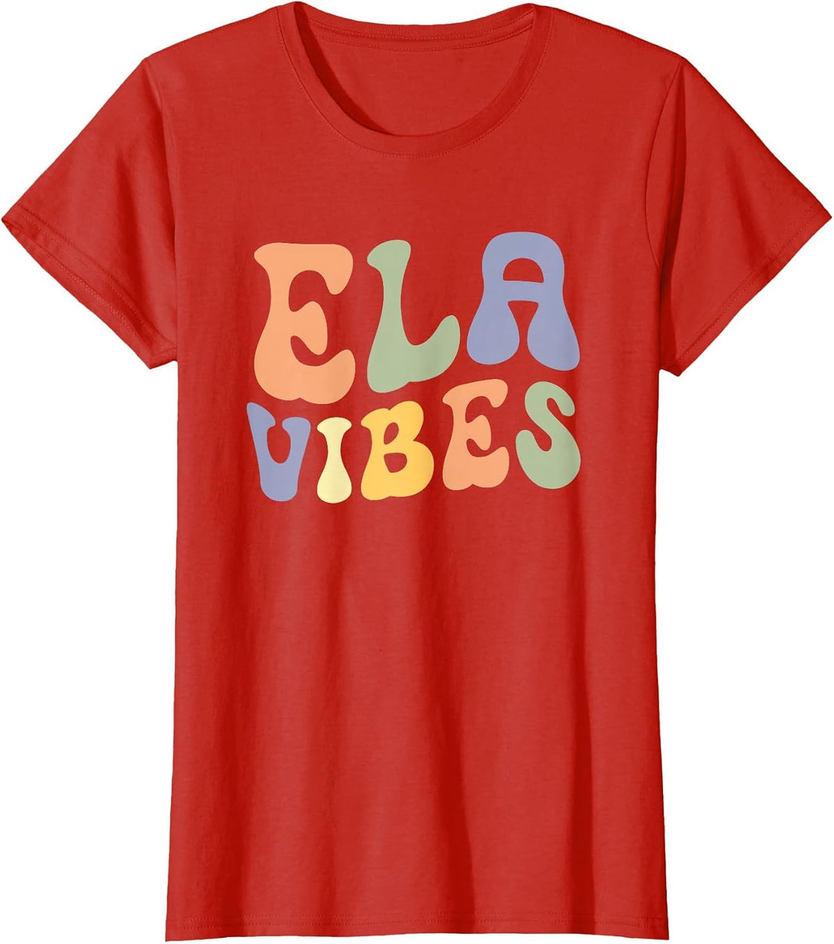ELA Vibes ELA Teacher English Language Arts Teacher T-Shirt - Red