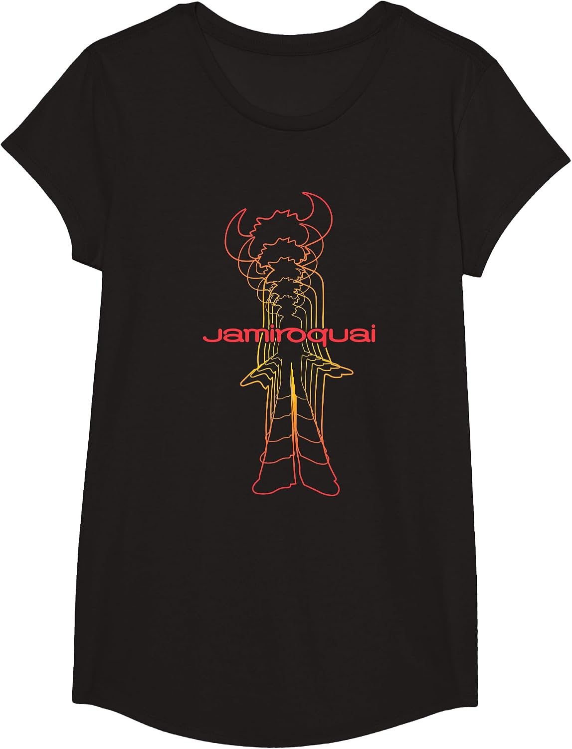 Official Jamiroquai 3D Logo T-Shirt - Girls Black