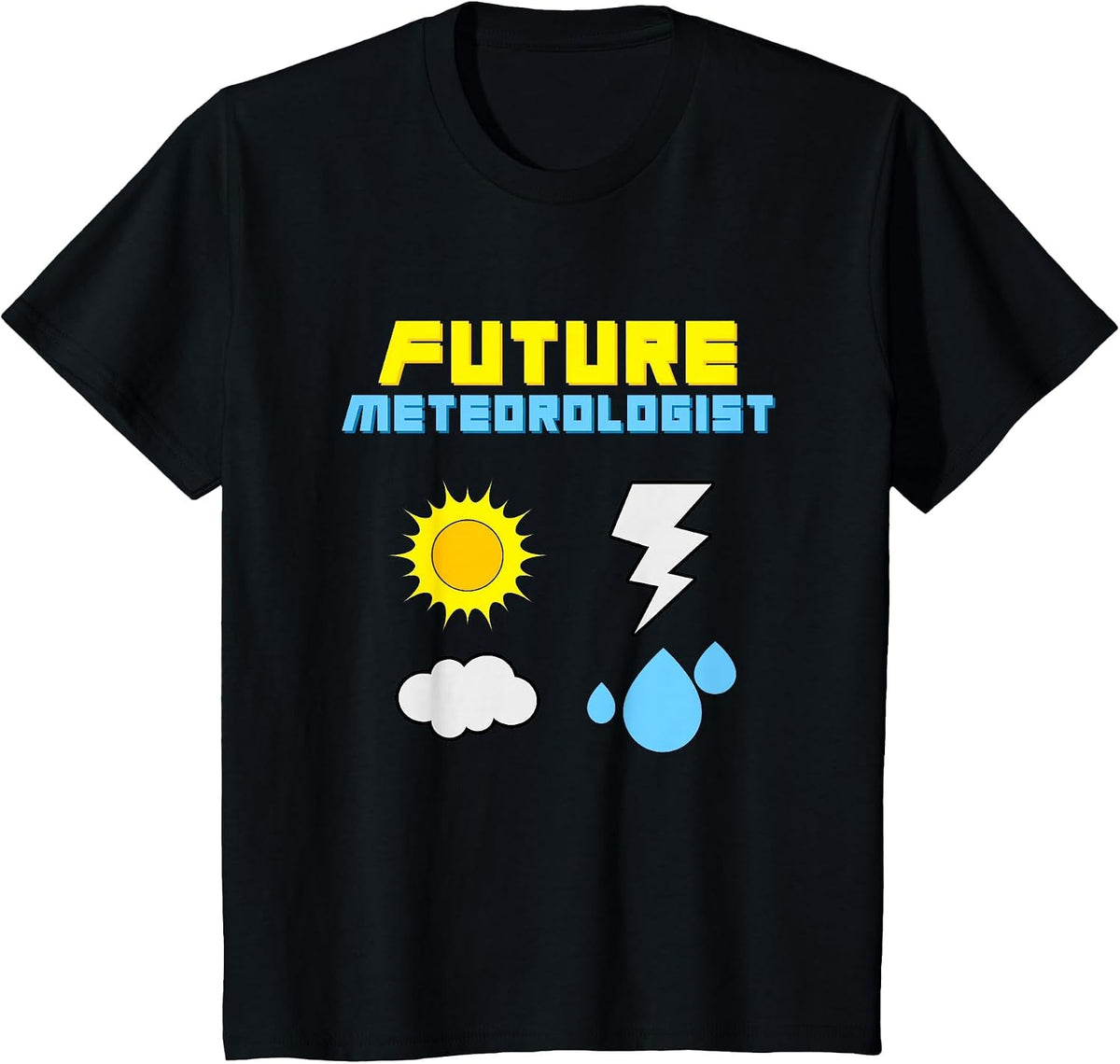 Future Meteorologist T-Shirt Weather Sun Rain Storms T-Shirt - Black