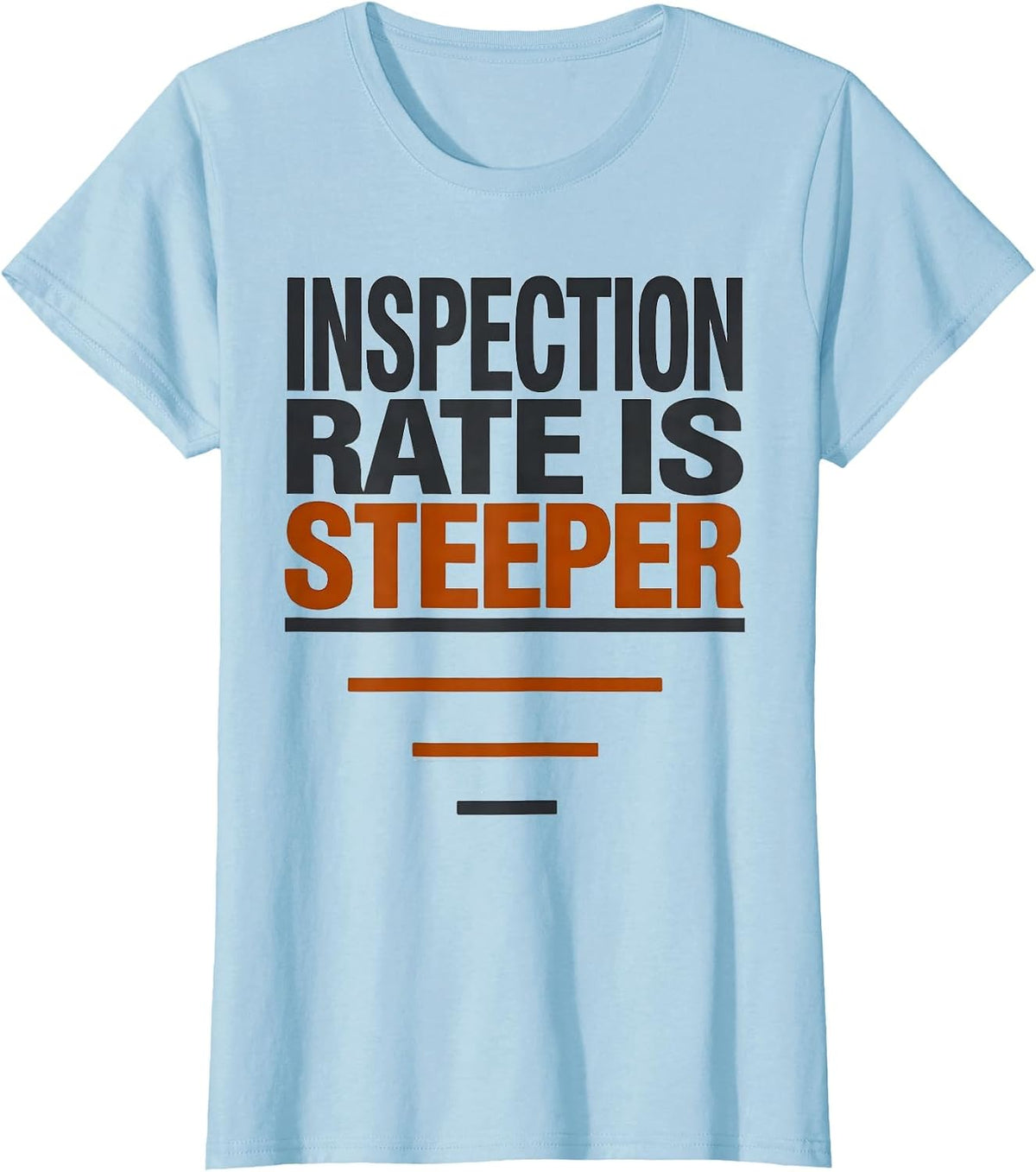 Women's Inspection Rate Is Steeper Funny Plumber Pipefitter T-Shirt - Baby Blue