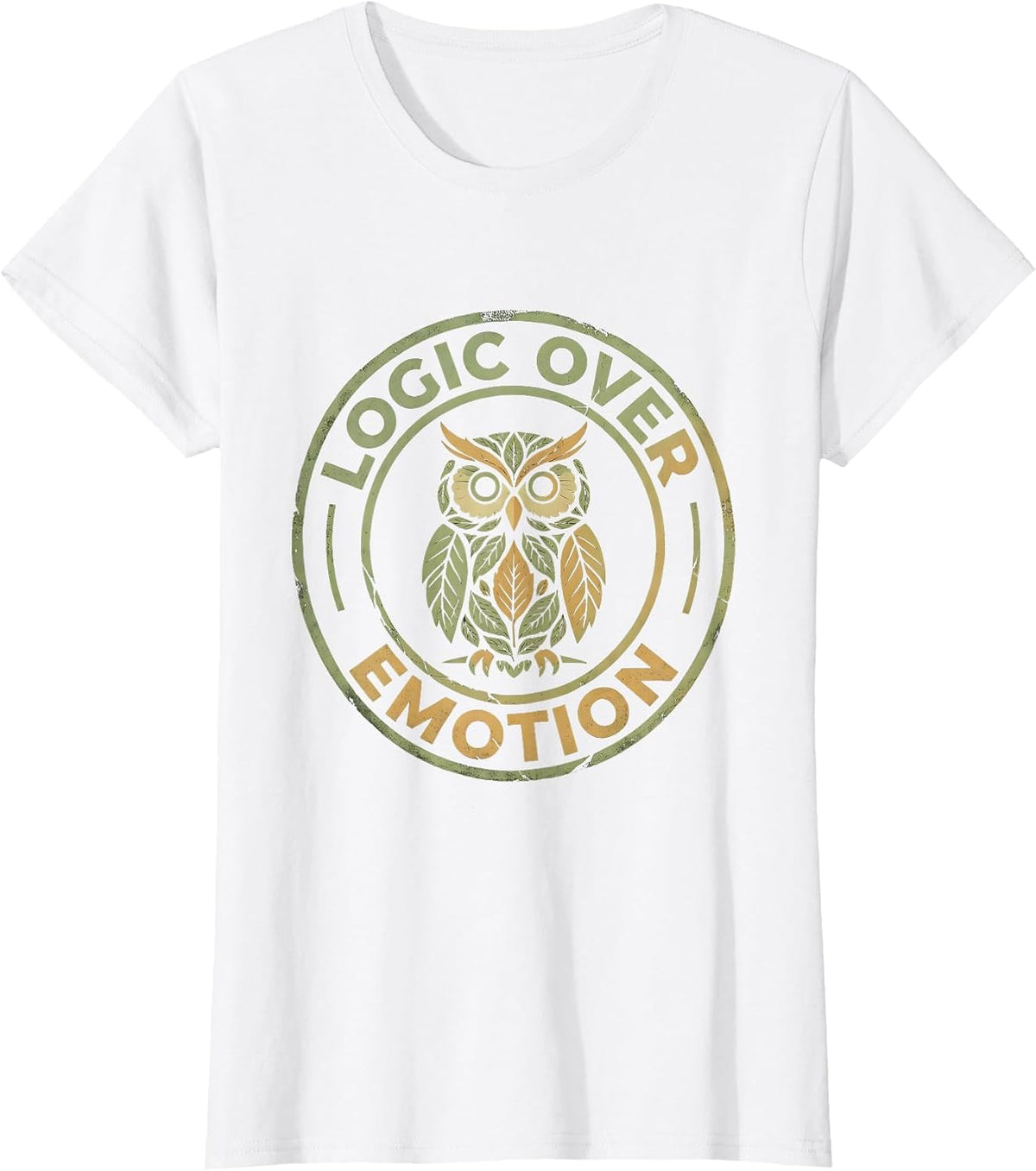 Women's Logic Over Emotion Facts Over Feelings Design T-Shirt - White