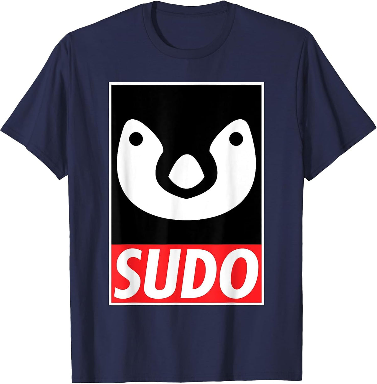 SUDO - Linux & Coding Humor & Nerd Pride Sudo Style Apparel T-Shirt - Navy Blue