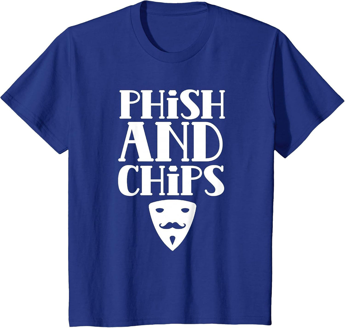Phish and Chips Computer Hacking It Hacker Hack T-Shirt - Royal Blue