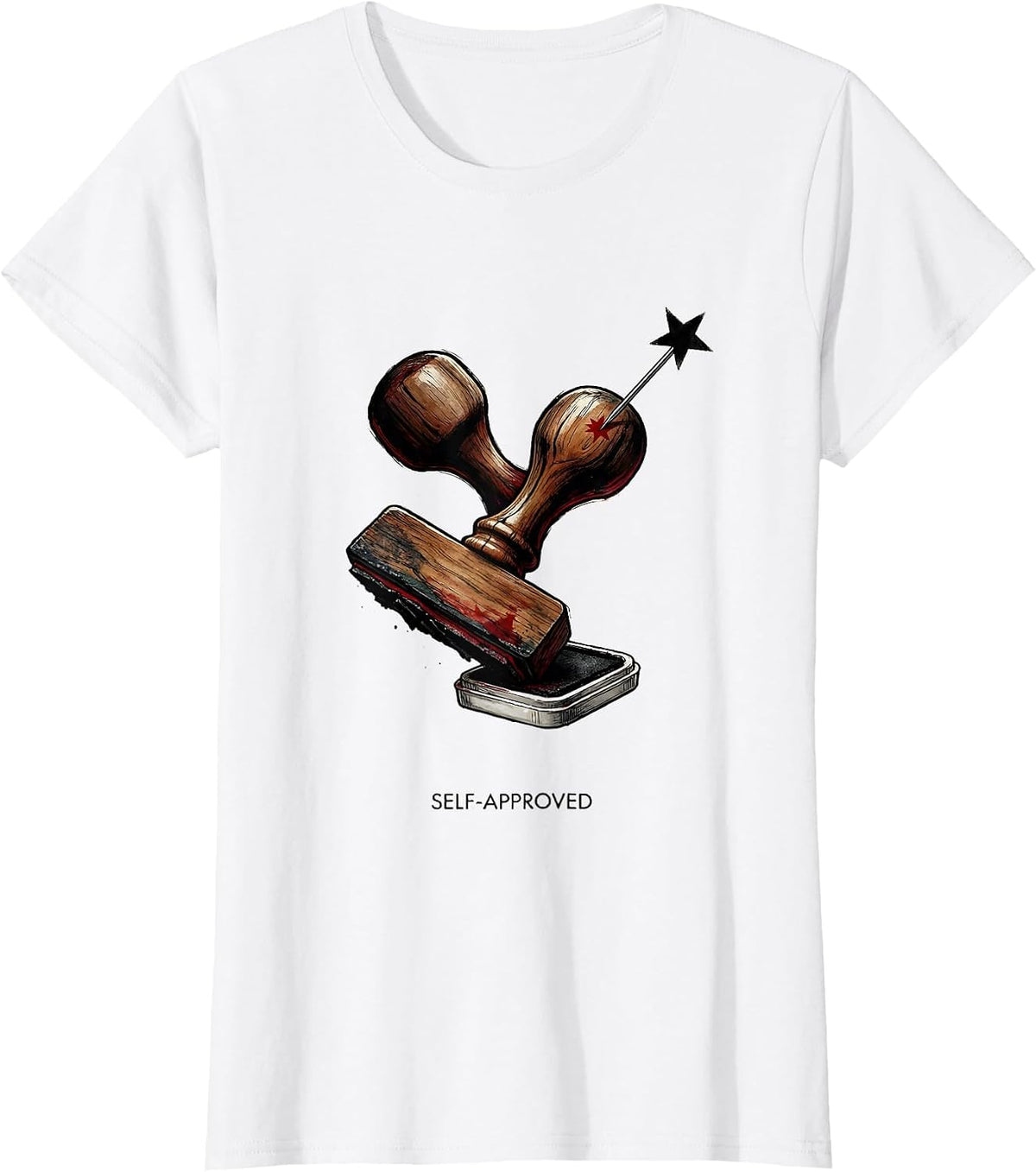Self-Approved Funny Tattoo Owner Sarcastic Ink Humor T-Shirt - White