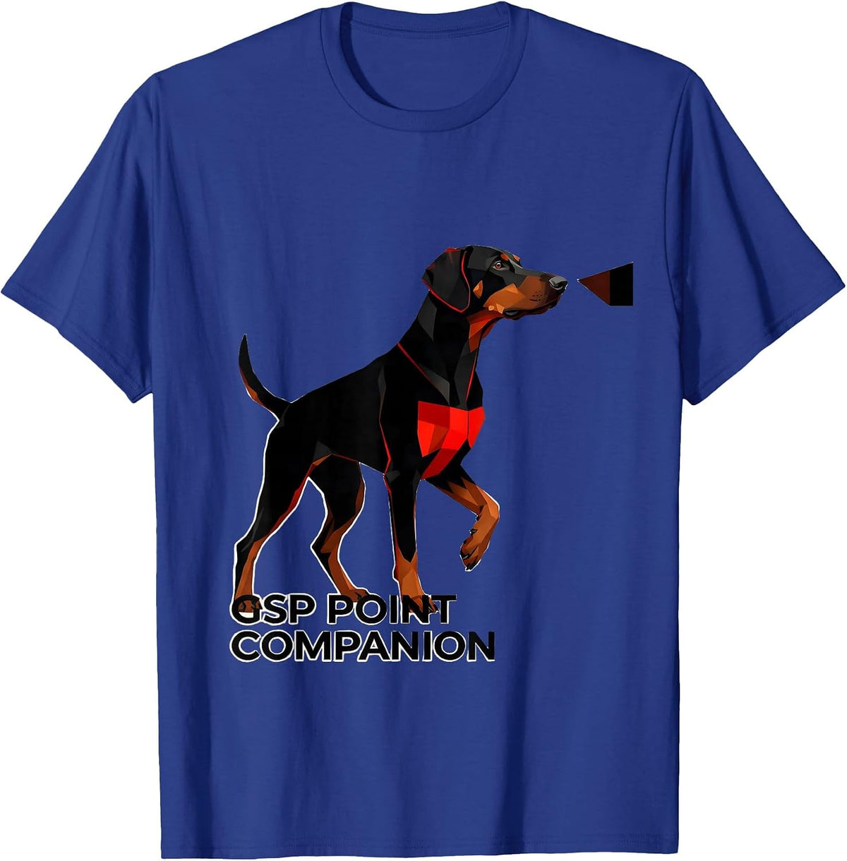 Men's GSP Point Companion Funny German Shorthaired Pointer Dog T-Shirt - Royal Blue