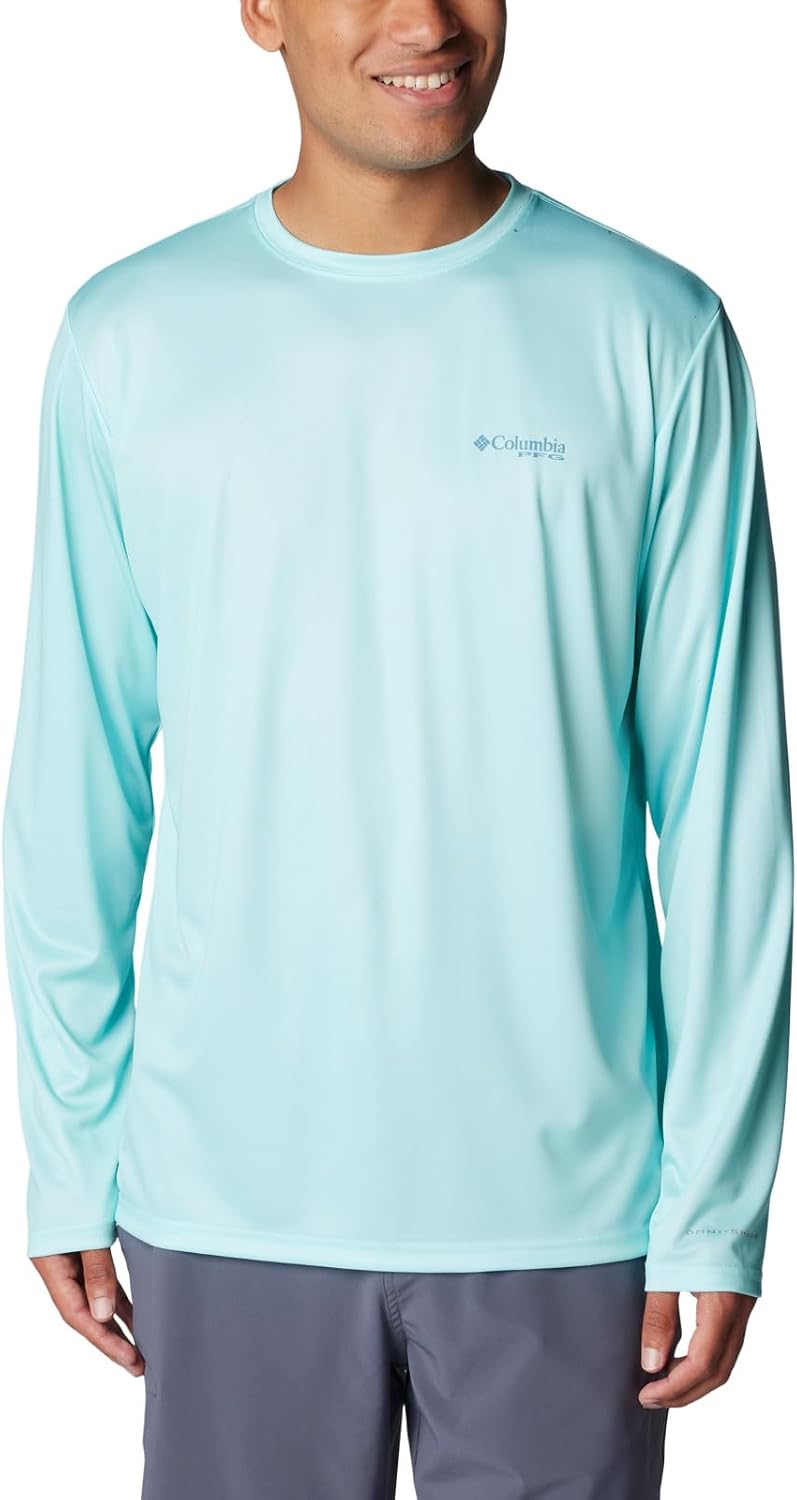 Columbia Men's Terminal Tackle PFG Tarpon Rise Long Sleeve - Gulf Stream\/Tarpon Print\/Serenoa