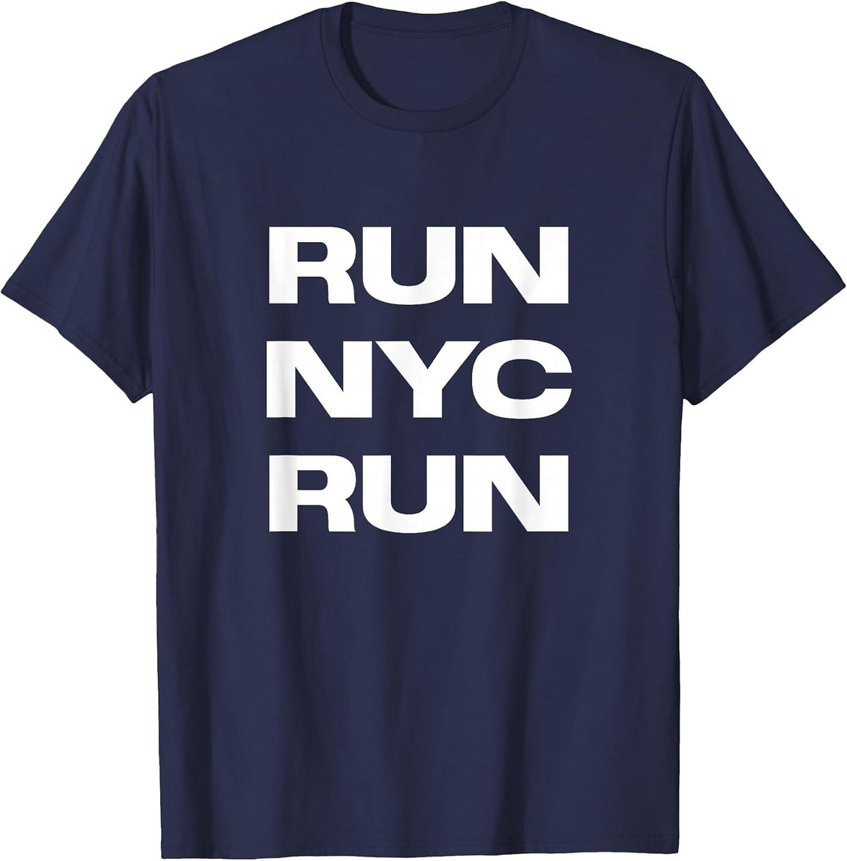 Run NYC Run Running T-Shirt - Navy Blue