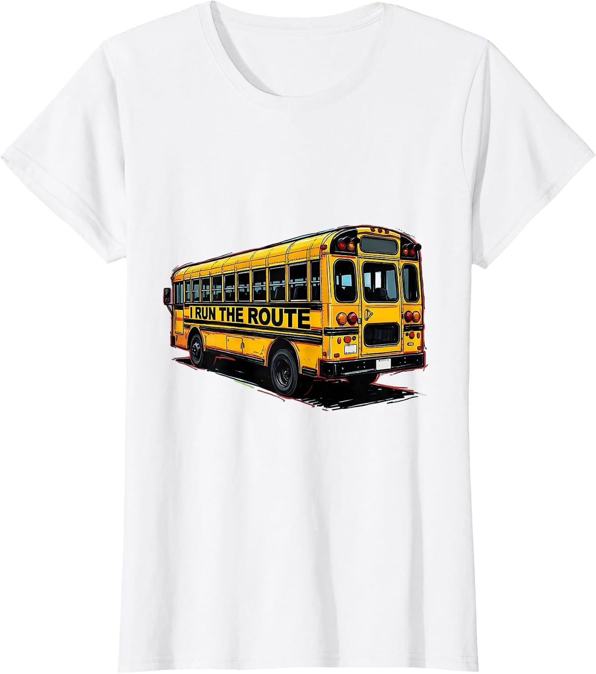 I Run The Route Funny School Bus Driver Toddler Birthday T-Shirt - White