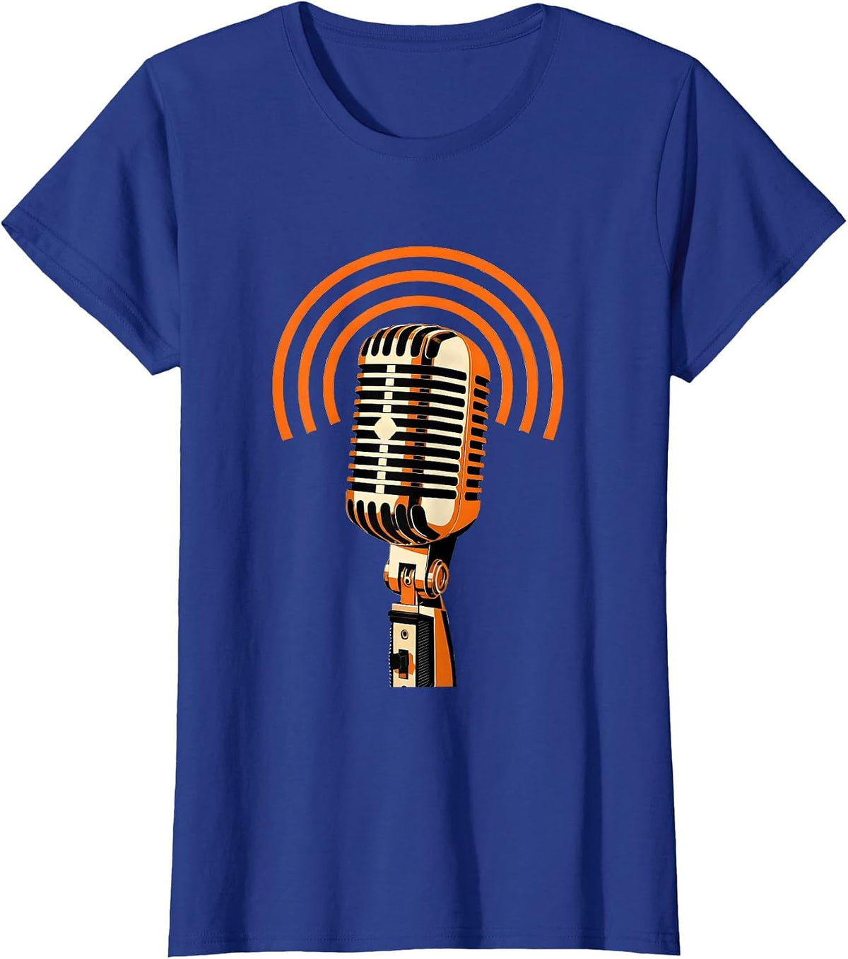 Women's Threaded Pipe Nipple Vintage Microphone Funny Plumber Gift T-Shirt - Royal Blue