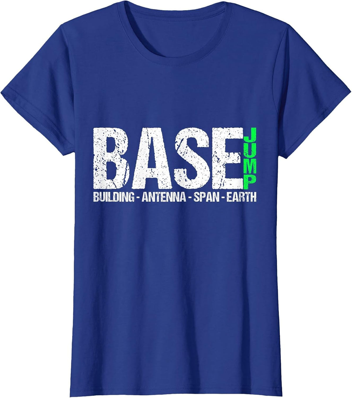 Base Jump Parachute Springer Wingsuit Extreme Sports T-Shirt - Royal Blue