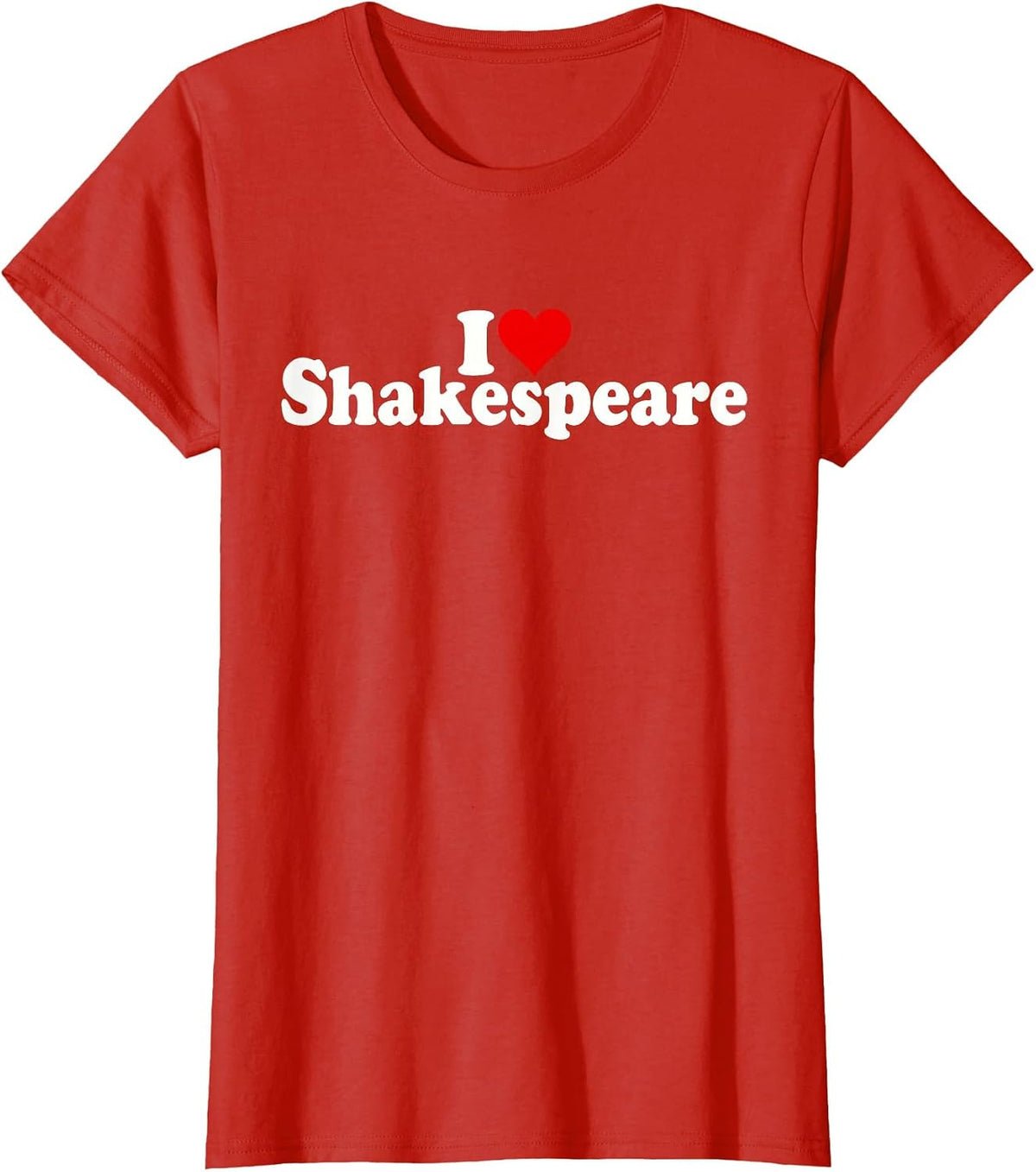 I Love Heart Shakespeare T-Shirt - Red