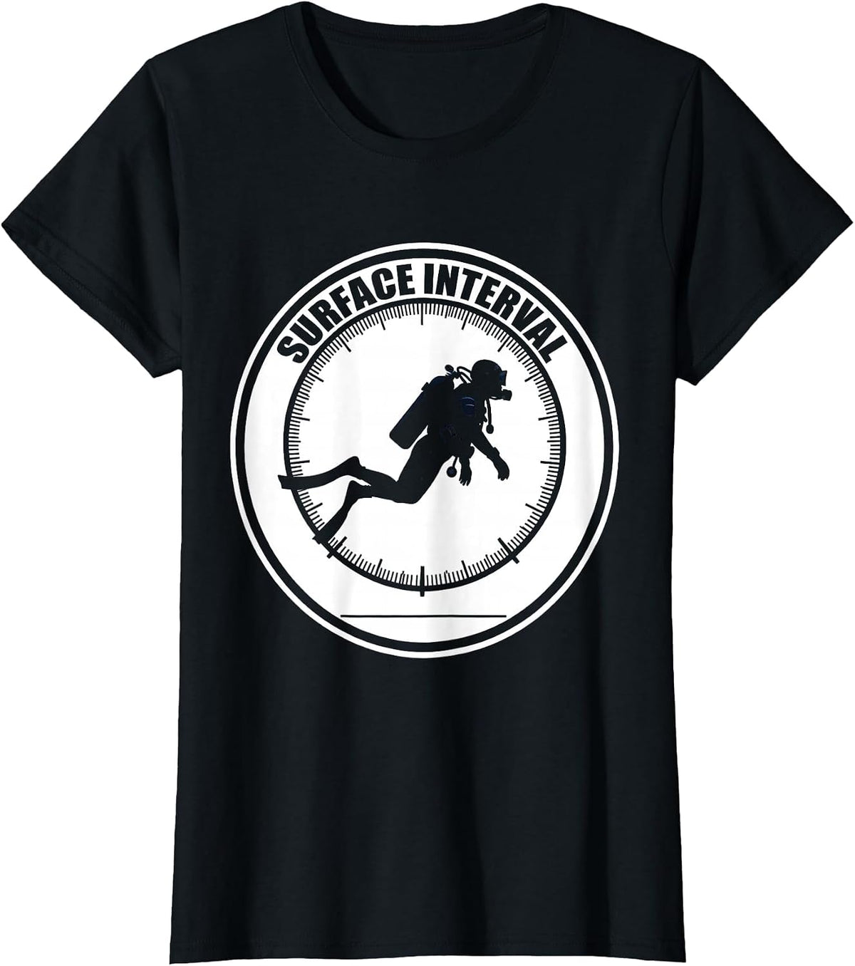 Surface Interval Vintage Scuba Diving Enthusiast T-Shirt - Black