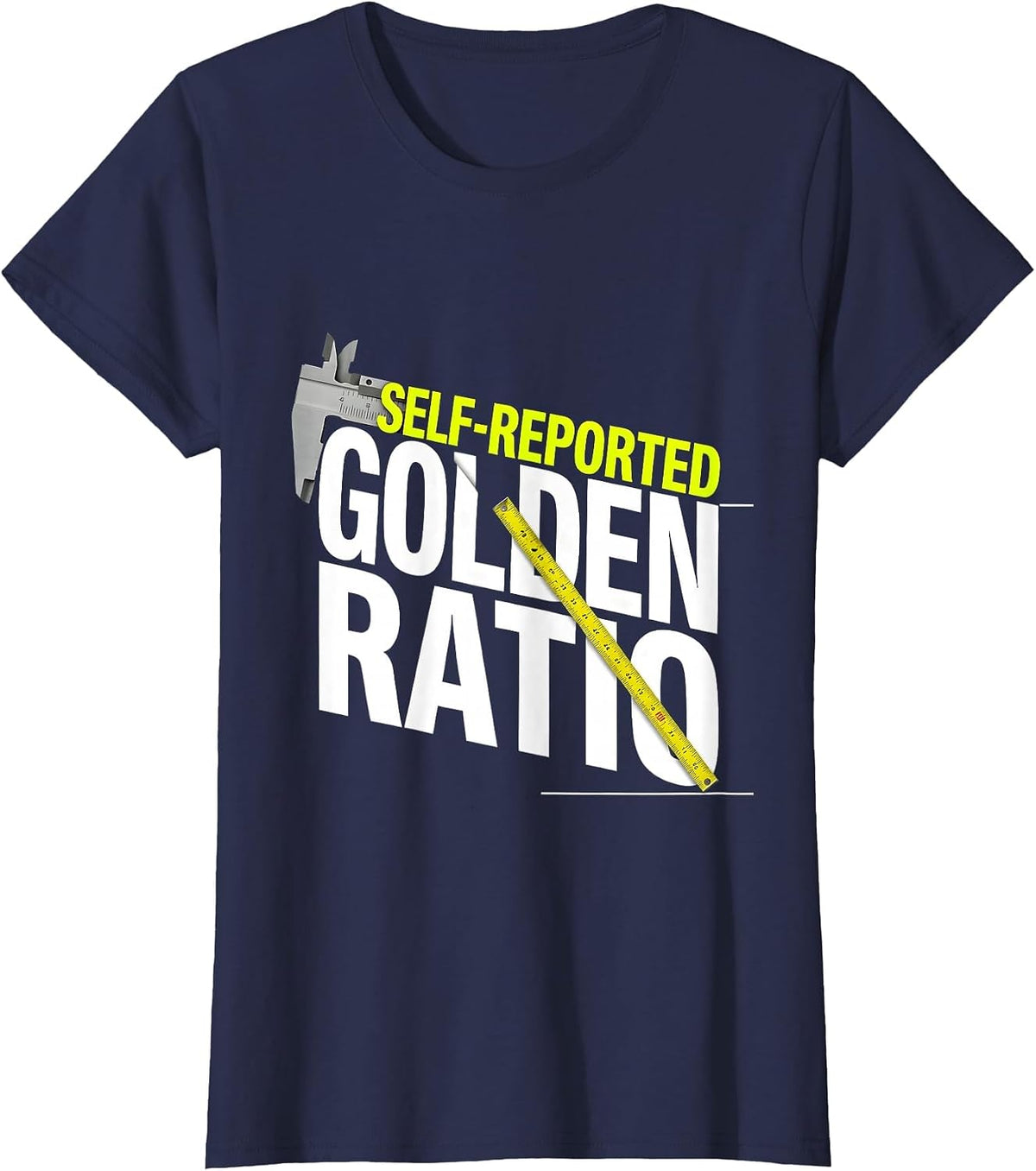 Women's Golden Ratio, Self-Reported Math Geometry Enthusiast T-Shirt - Navy Blue