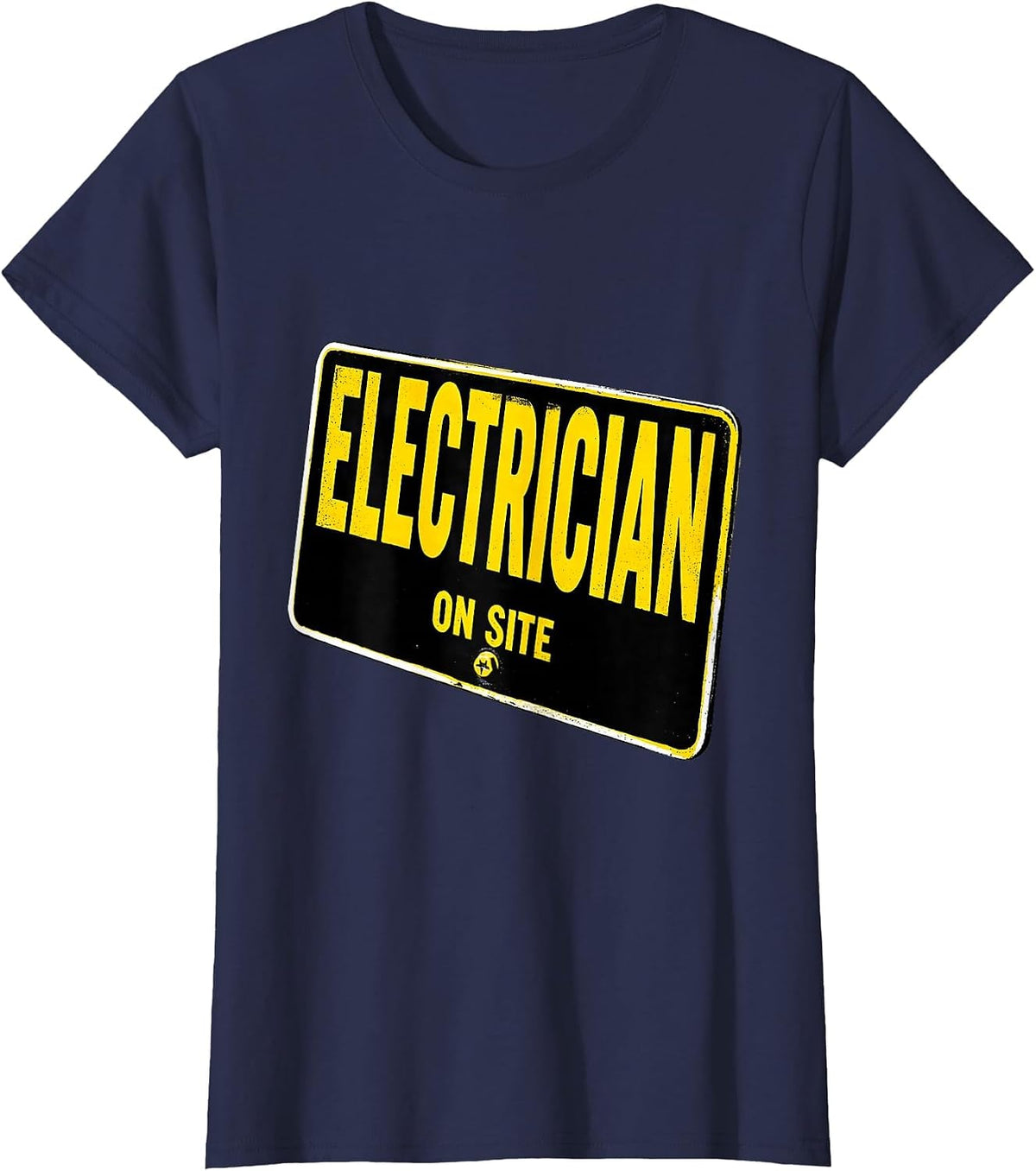 Women's Electrician On Site Maintenance Technician Skilled Worker T-Shirt - Navy Blue