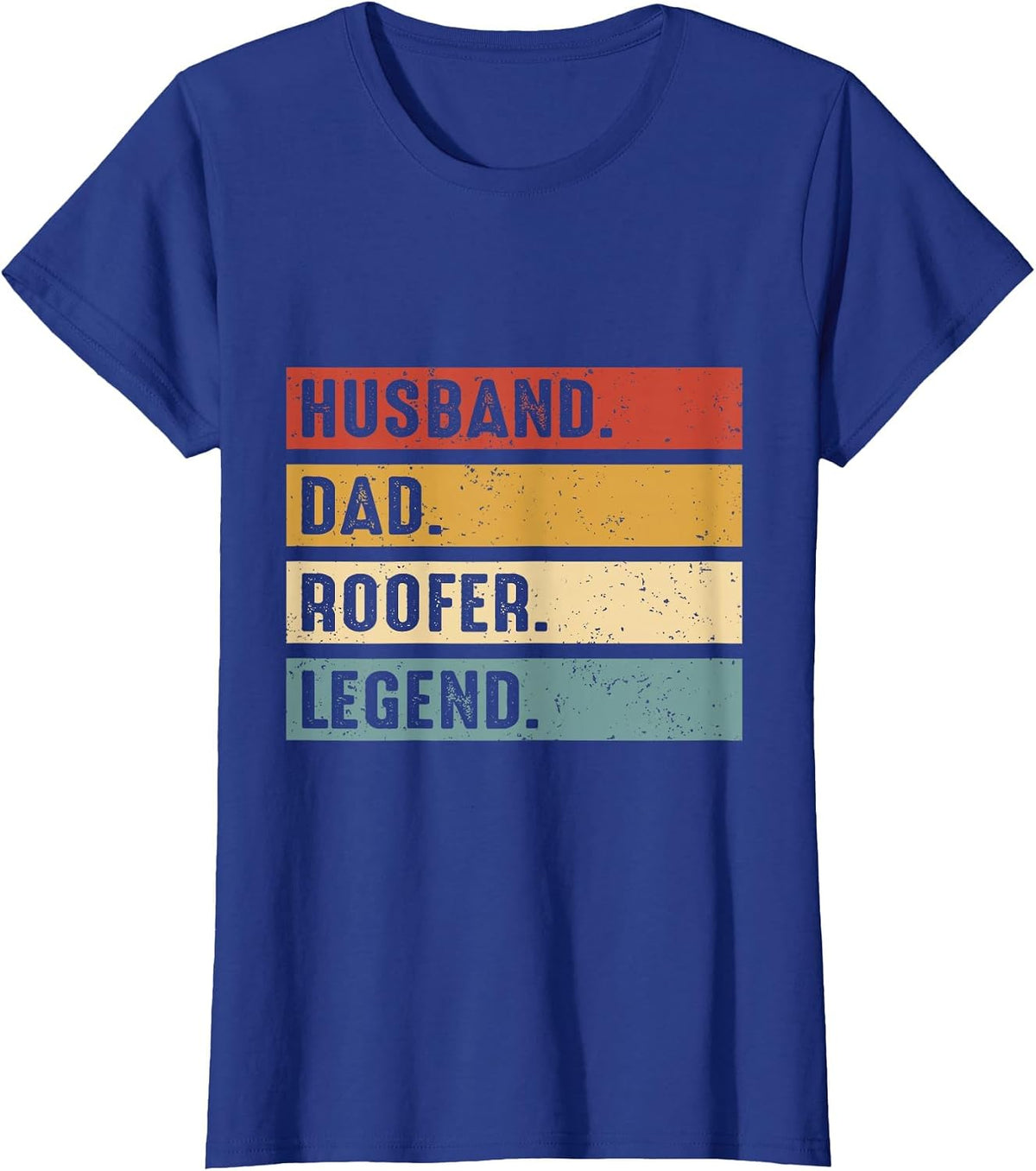 Husband Dad Roofer Funny Roofing Fathers Day Mens T-Shirt - Royal Blue