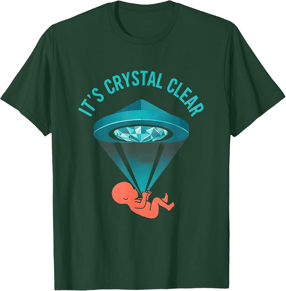 It's Crystal Clear Funny Rad Tech X-ray Technologist T-Shirt - Dark Green