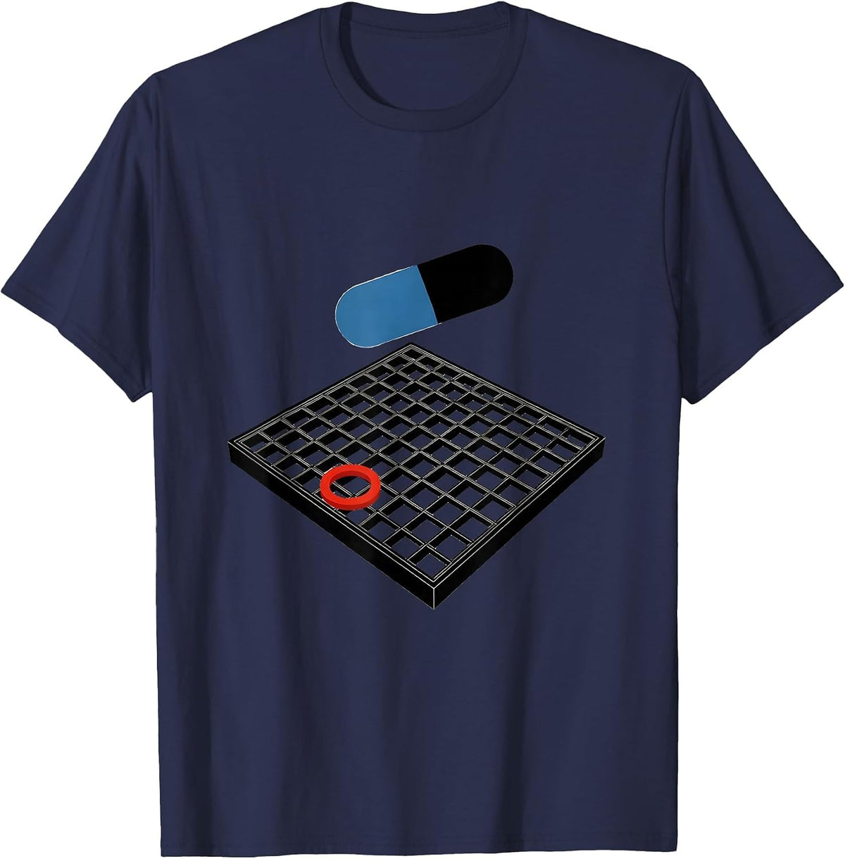 Men's Geometric Pharmacy Counter Pharmacy Tech Humor Gift T-Shirt - Navy Blue