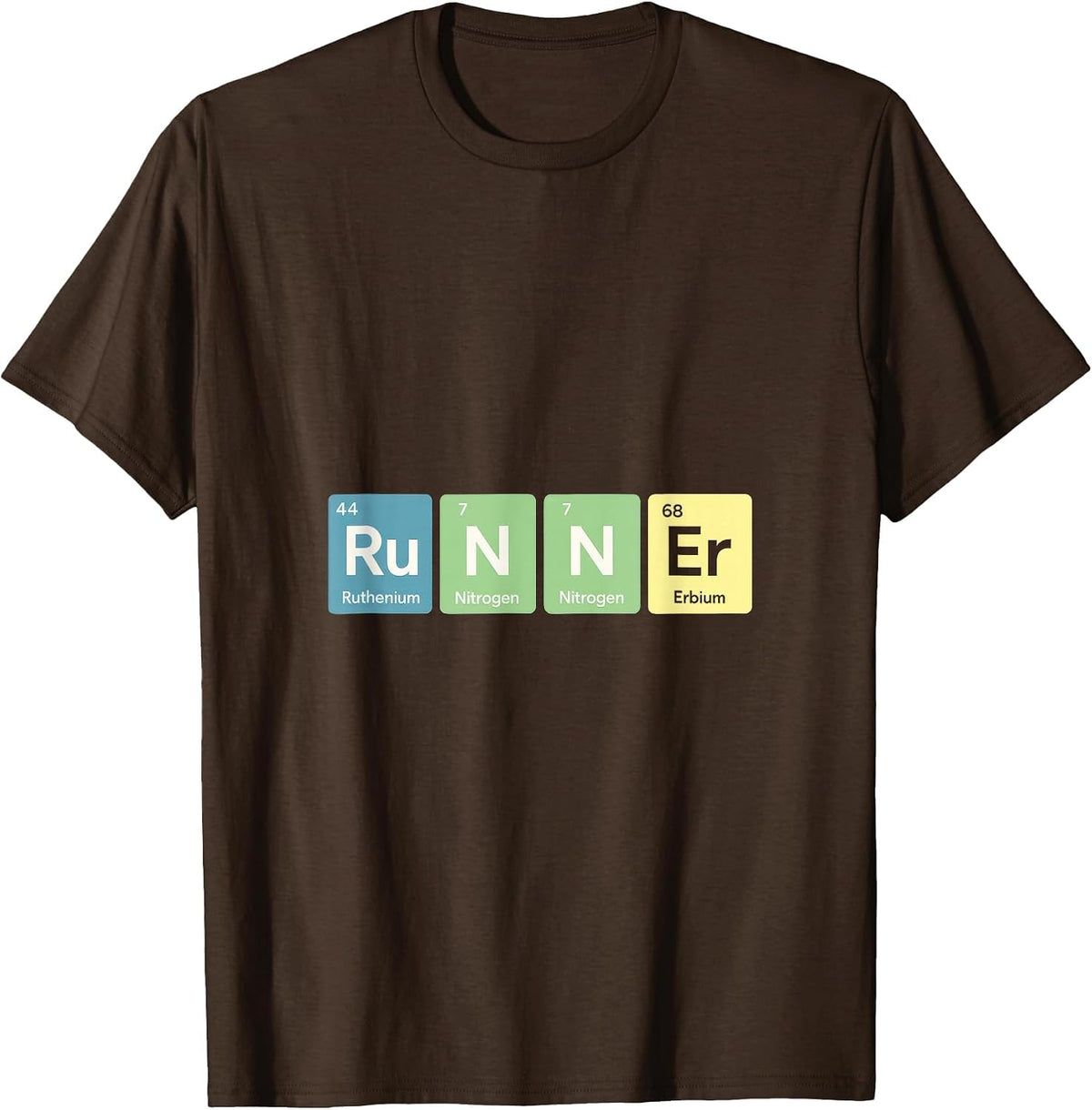 Runner - Funny Running Chemistry Quote T-Shirt - Brown