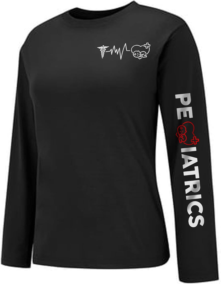 Medical Long Sleeve Shirt for Nurses, Nurse Shirt Print On Sleeve, RN CNA LPN Long Sleeve Doctor Medical Staff - Ds20