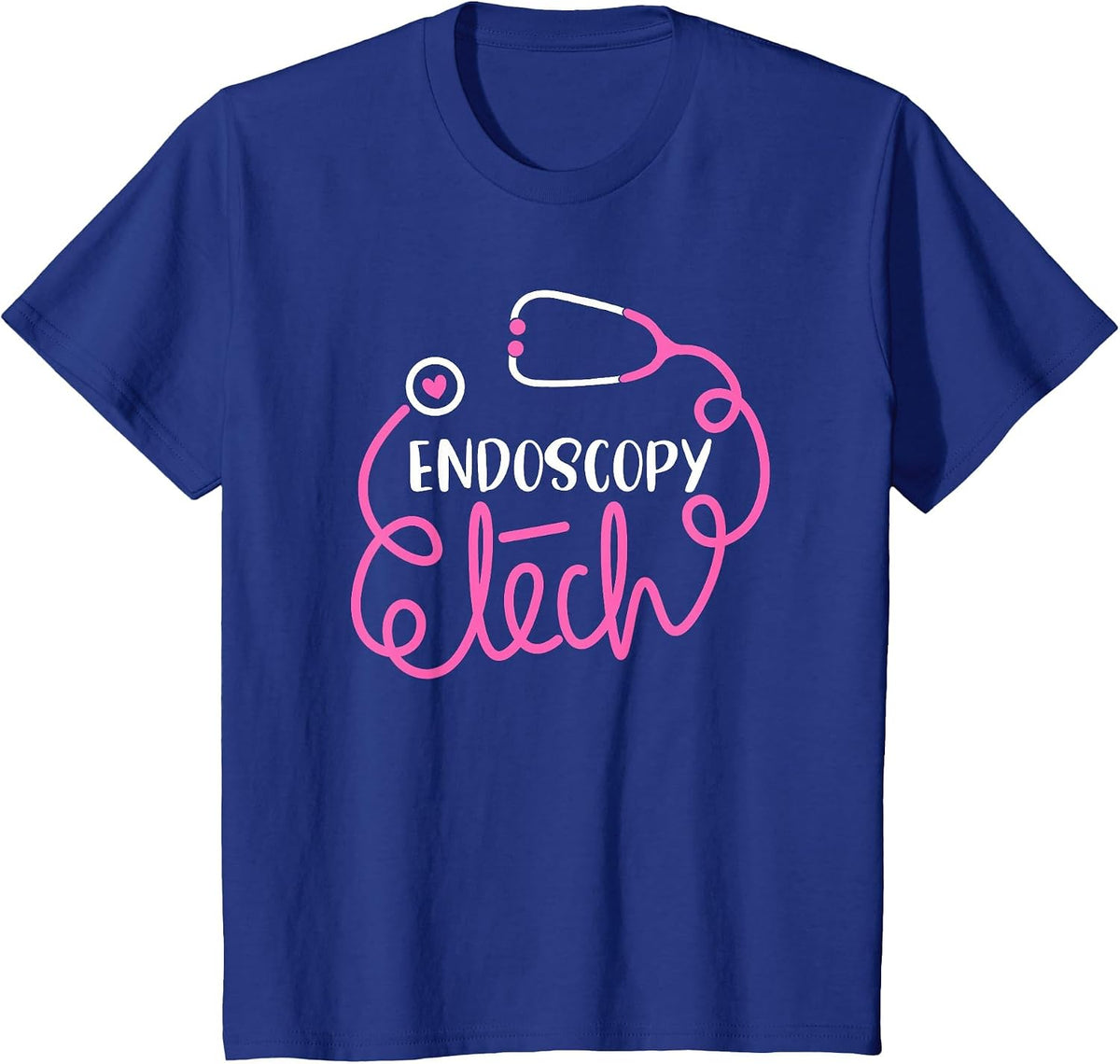 Endoscopy Tech - Endoscopy Technicians GI Technologists Crew T-Shirt - Royal Blue