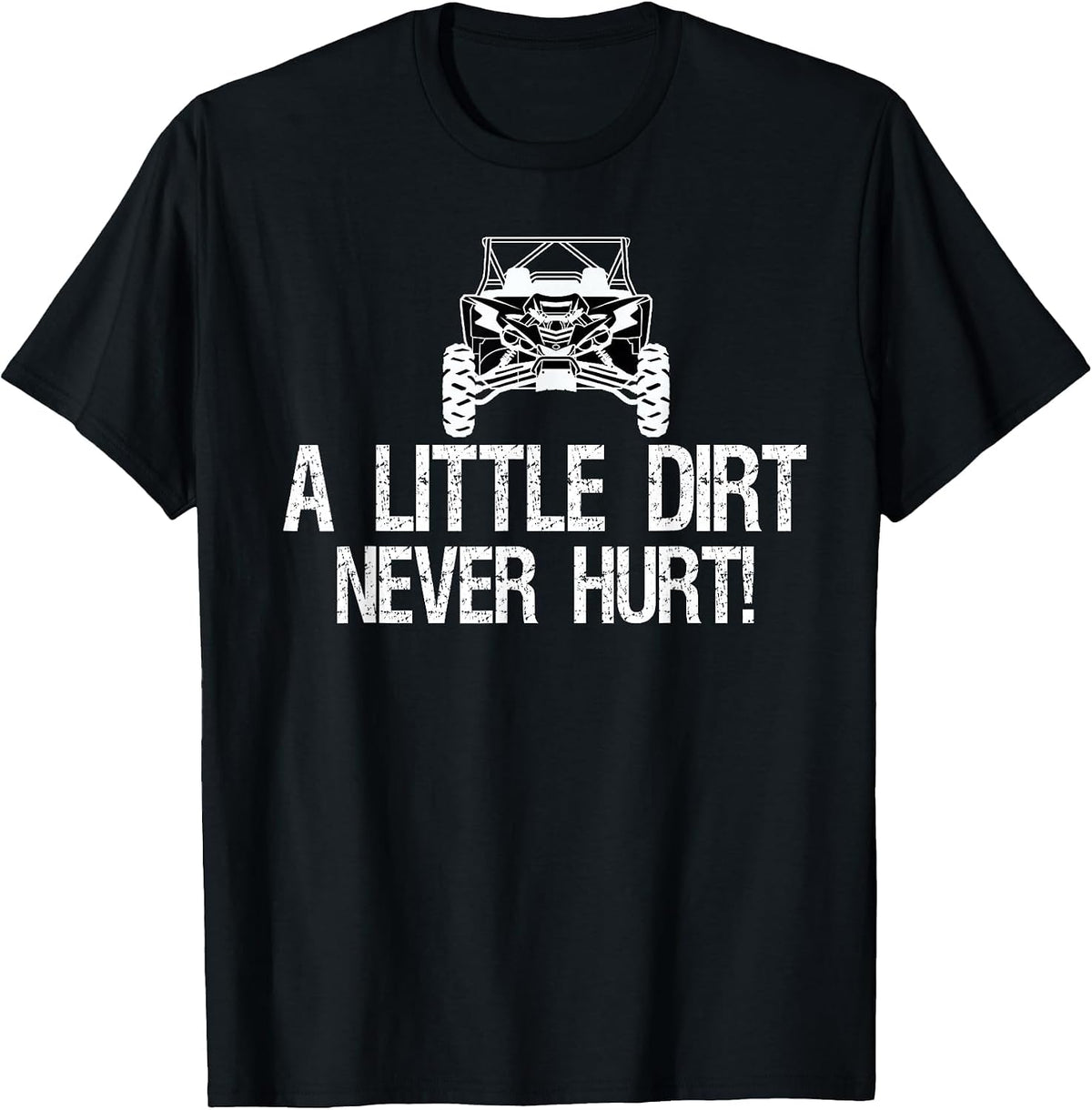 UTV Mens Womens Four Wheeler Tee, ATV Riding Mudding T-Shirt - Black