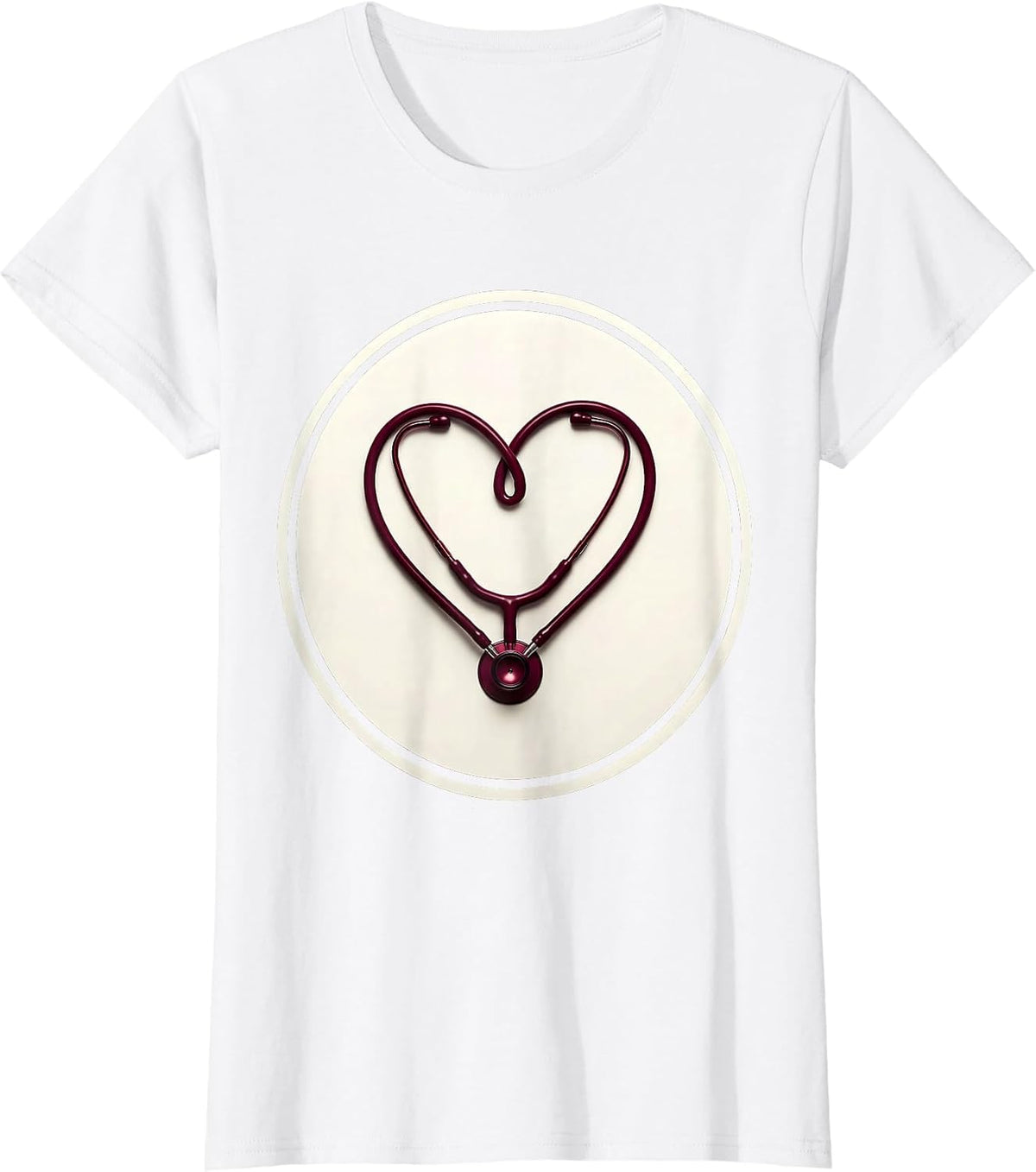 Stethoscope Heart Medical Assistant Gift T-Shirt - White