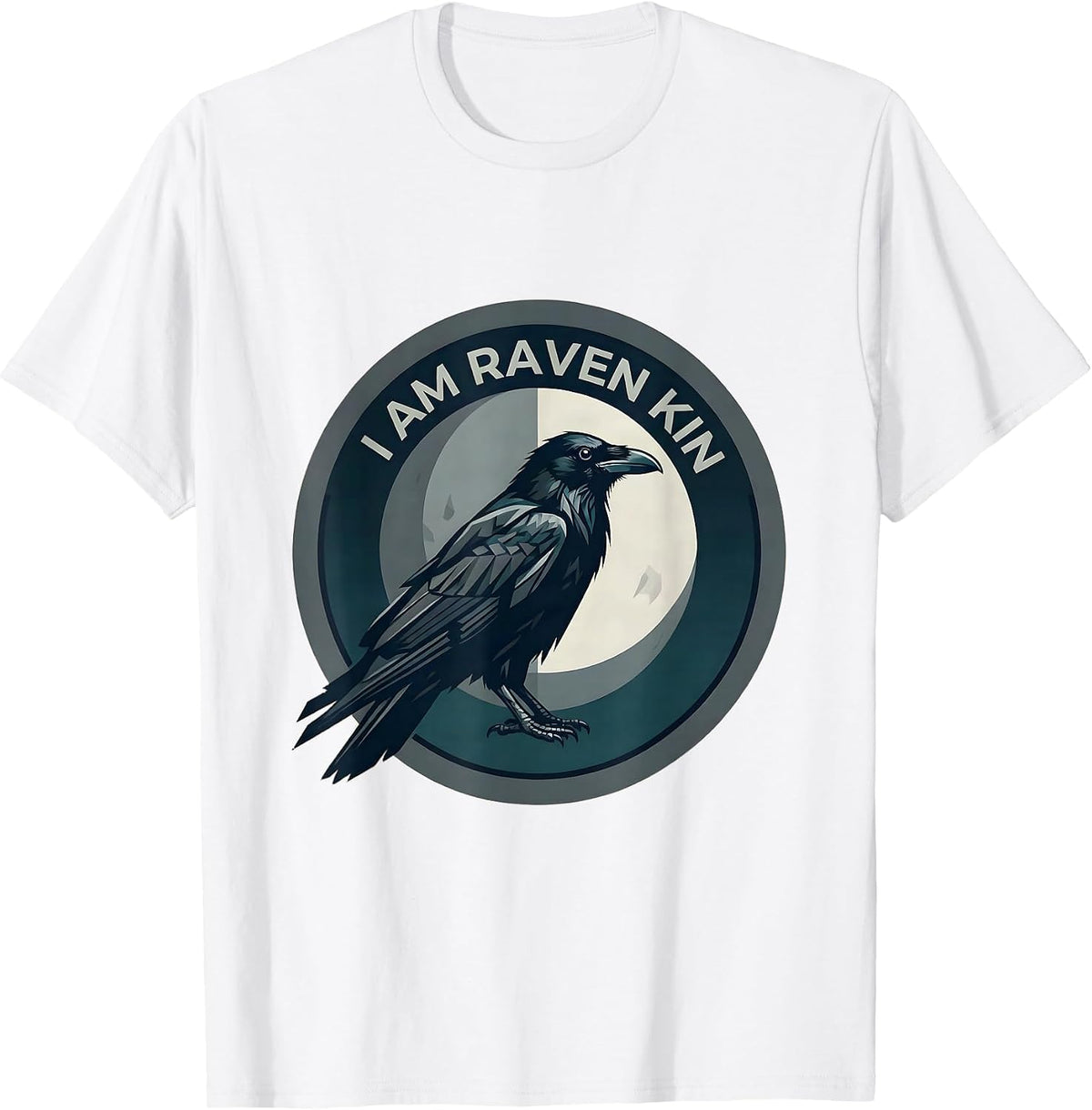 Men's I Am Raven Kin Gothic Raven Bird Lover Dark Aesthetic T-Shirt - White