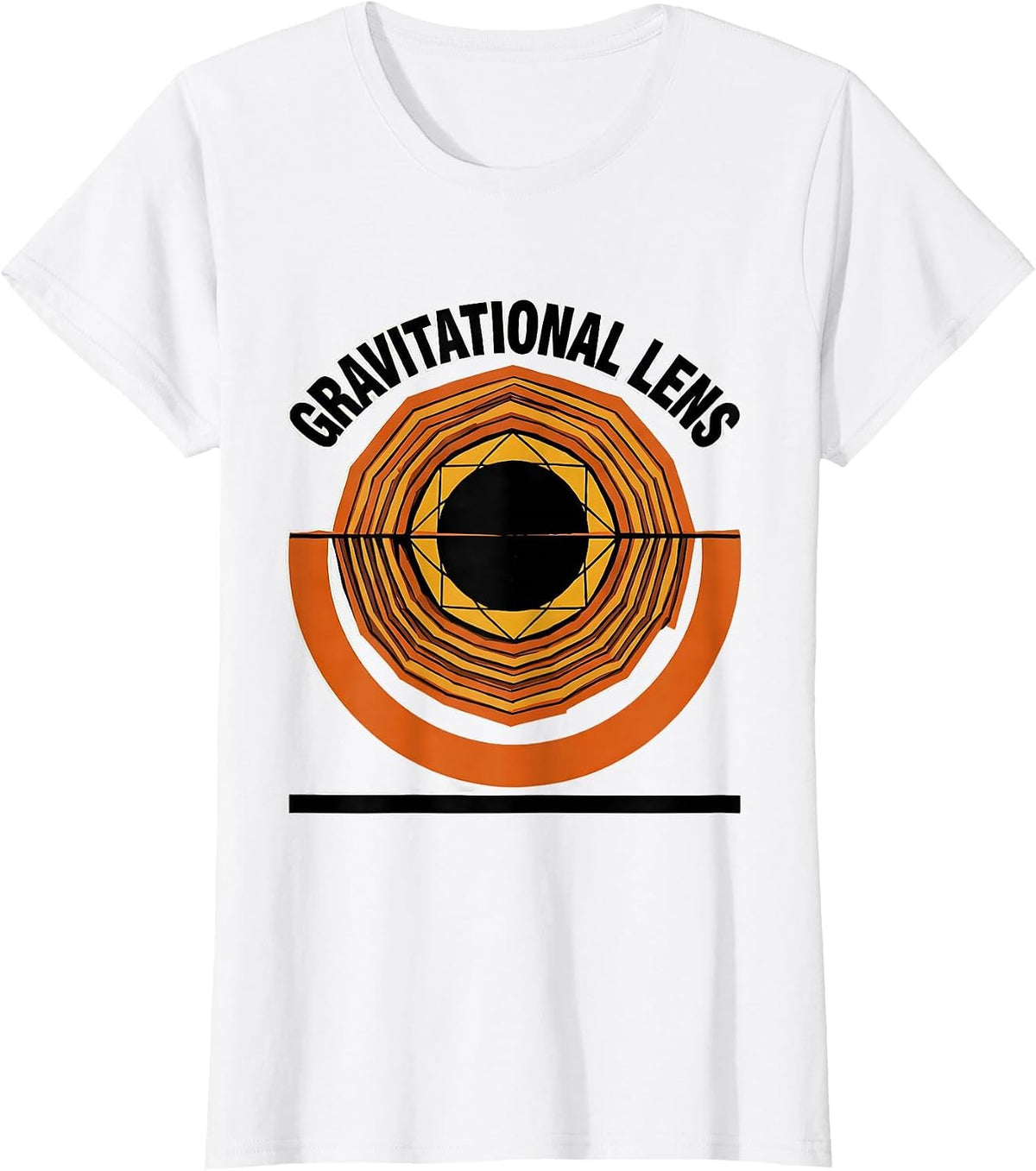 Women's Gravitational Lens Black Hole Astrophysics Science T-Shirt - White