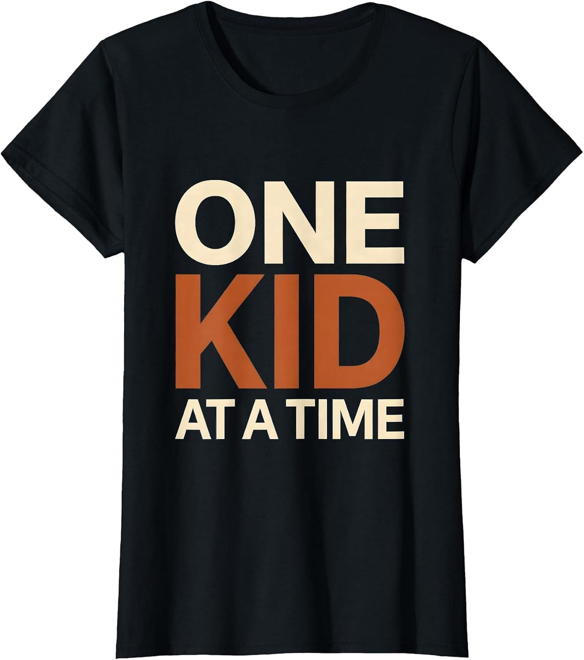 Women's One Kid at a Time Paraprofessional Design T-Shirt - Black