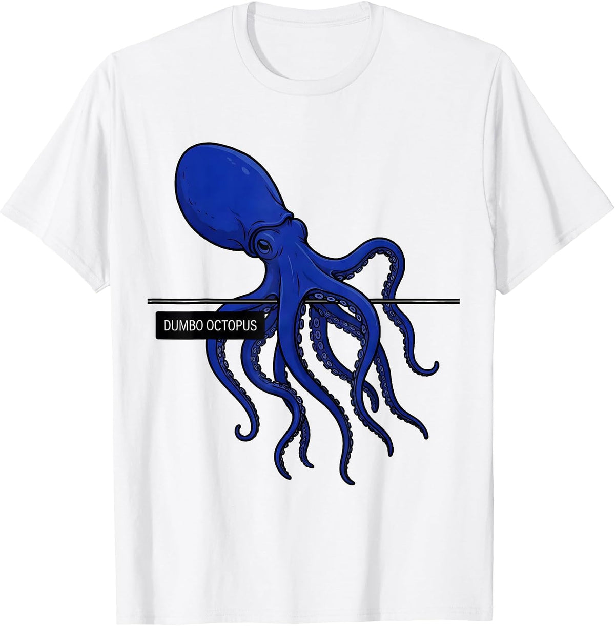 Men's Dumbo Octopus Vintage Ocean Illustration Octopus Lover Gift T-Shirt - White