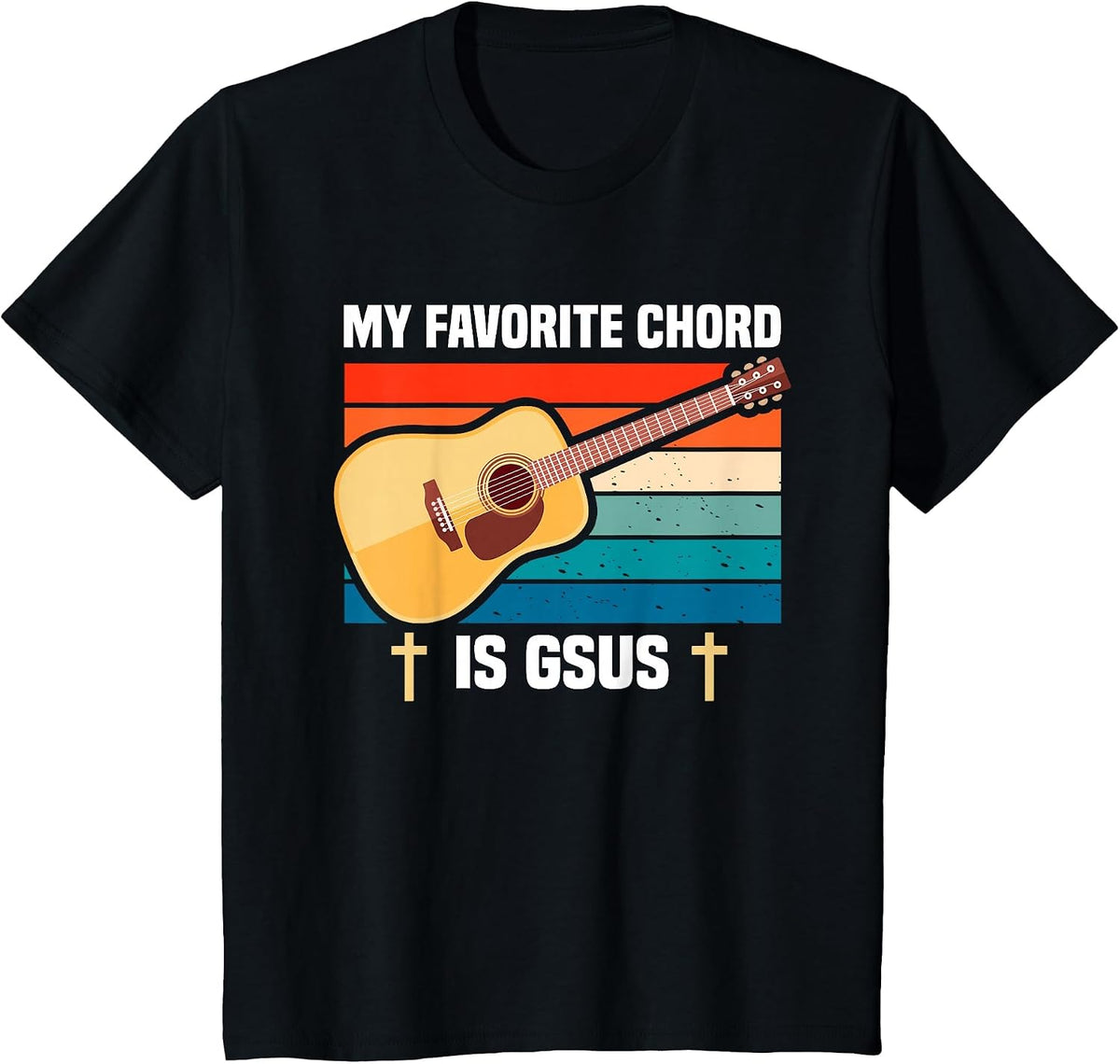 Guitar Player Playing in a Band Guitarist T-Shirt - Black