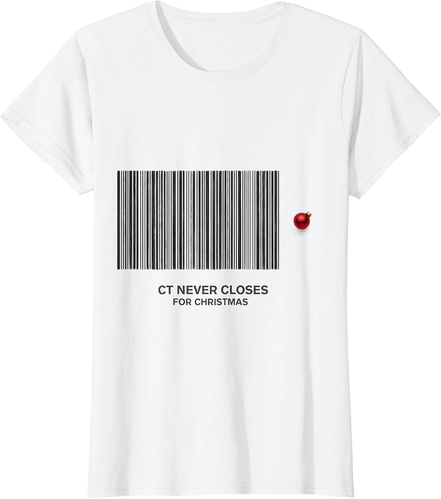 Women's CT Never Closes For Christmas Funny Radiology Tech Christmas T-Shirt - White