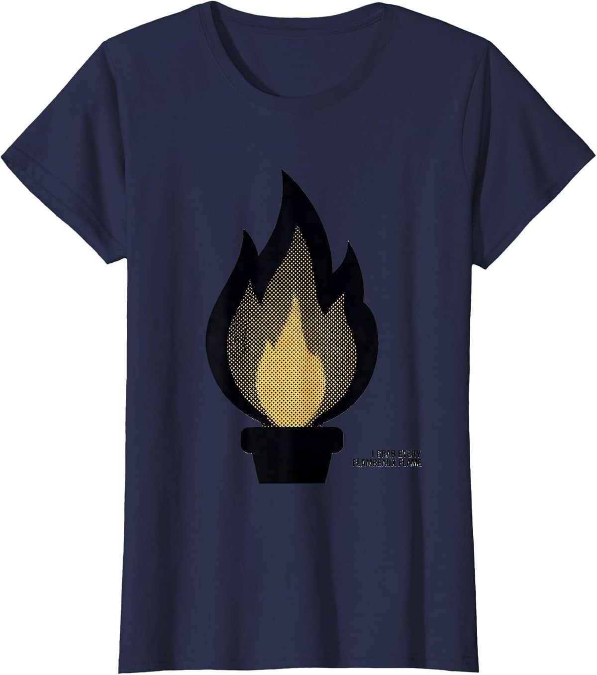 Women's I Grab Every Flambeaux Flame Mardi Gras Carnival Party Humor T-Shirt - Navy Blue