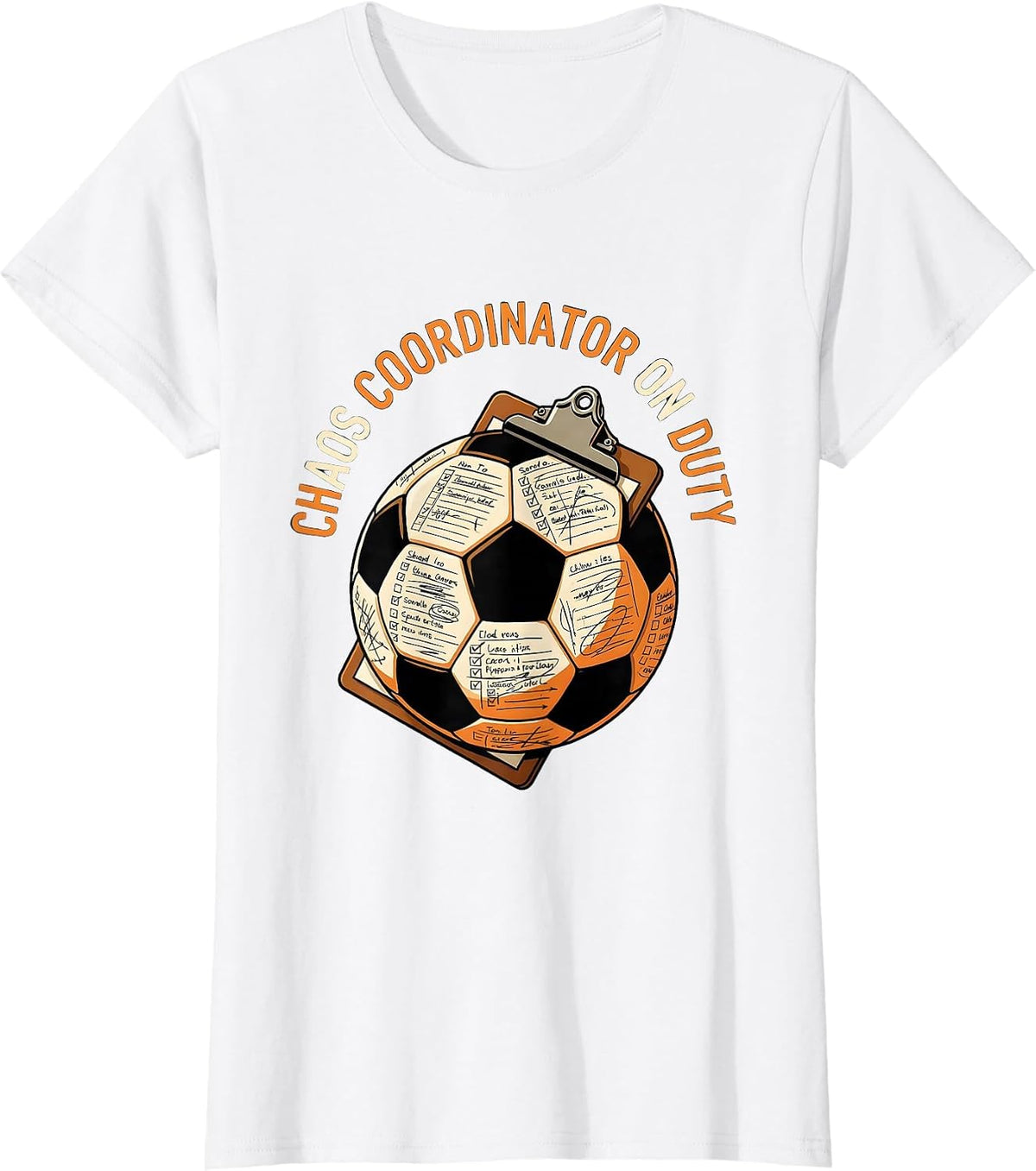 Chaos Coordinator On Duty Soccer Mom Design T-Shirt - White