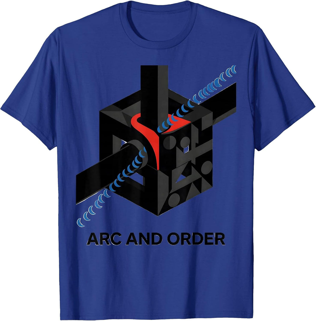 Men's Arc And Order Bauhaus Modernist Welder Trade Pride Humor T-Shirt - Royal Blue