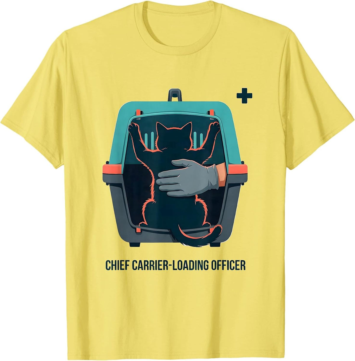 Men's Chief Carrier-Loading Officer Funny Veterinarian Gift Vet T-Shirt - Lemon Yellow