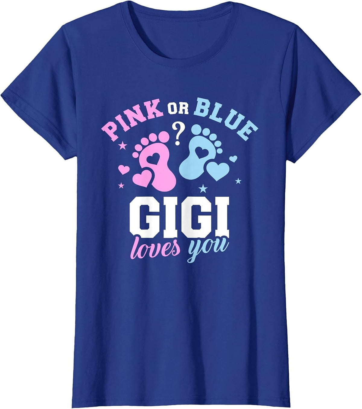 Gender Reveal Gigi T-Shirt - Royal Blue